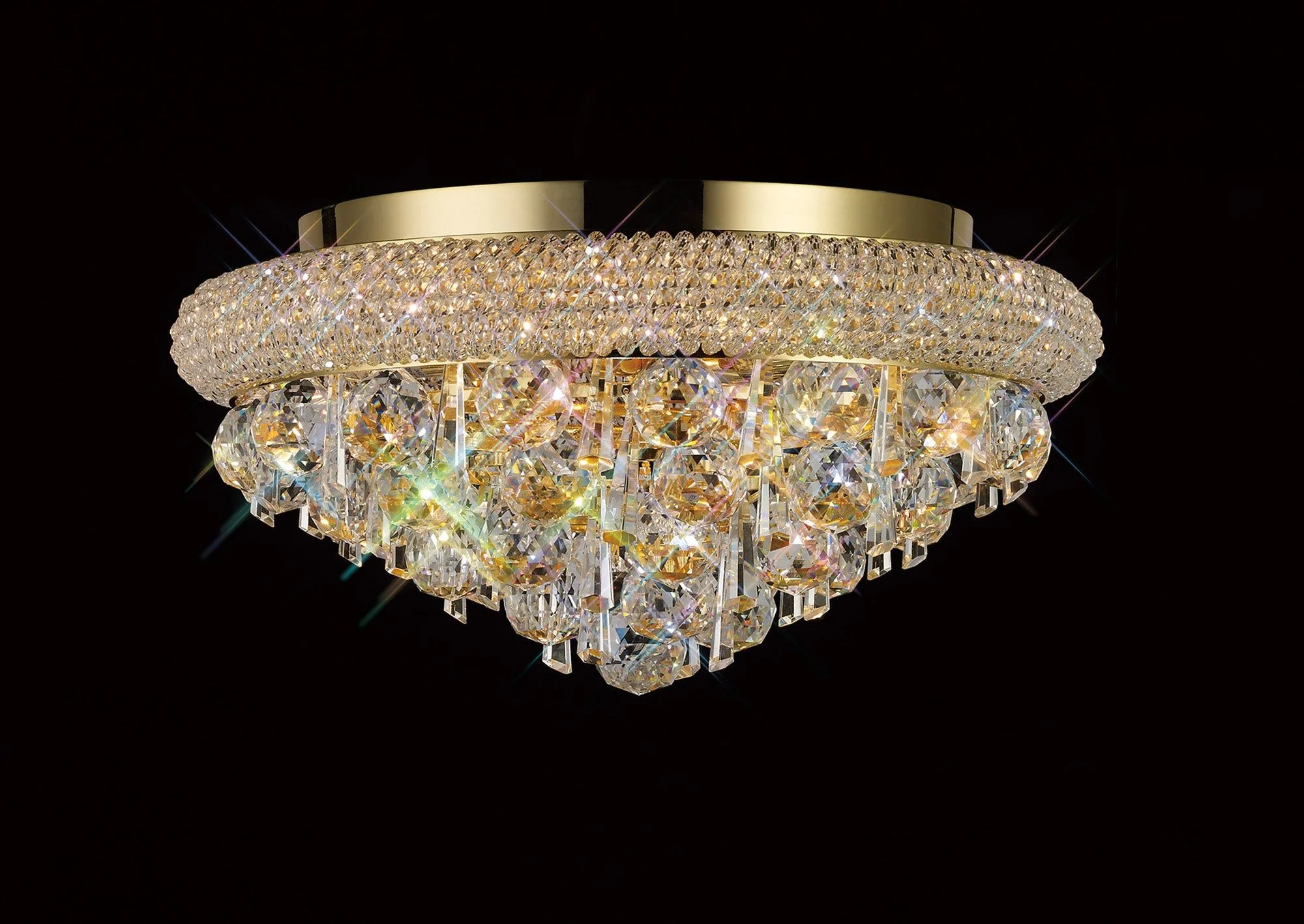 Alexandra Ceiling 6/7/9/16/18 Light E14 Gold/Polished Chrome - Image 4