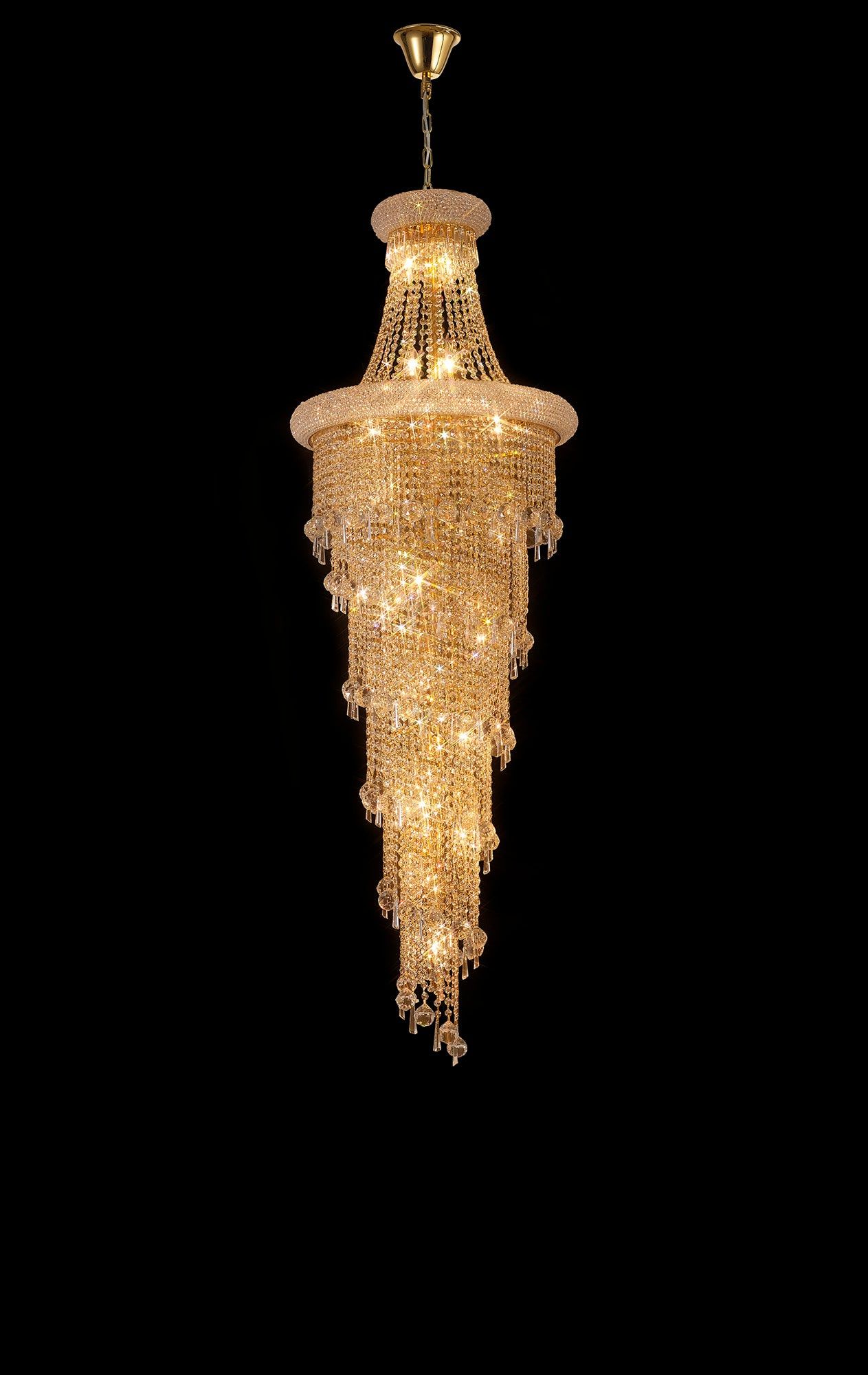 Alexandra Pendant 4 Tier 25 Light Gold/Polished Chrome - Image 2