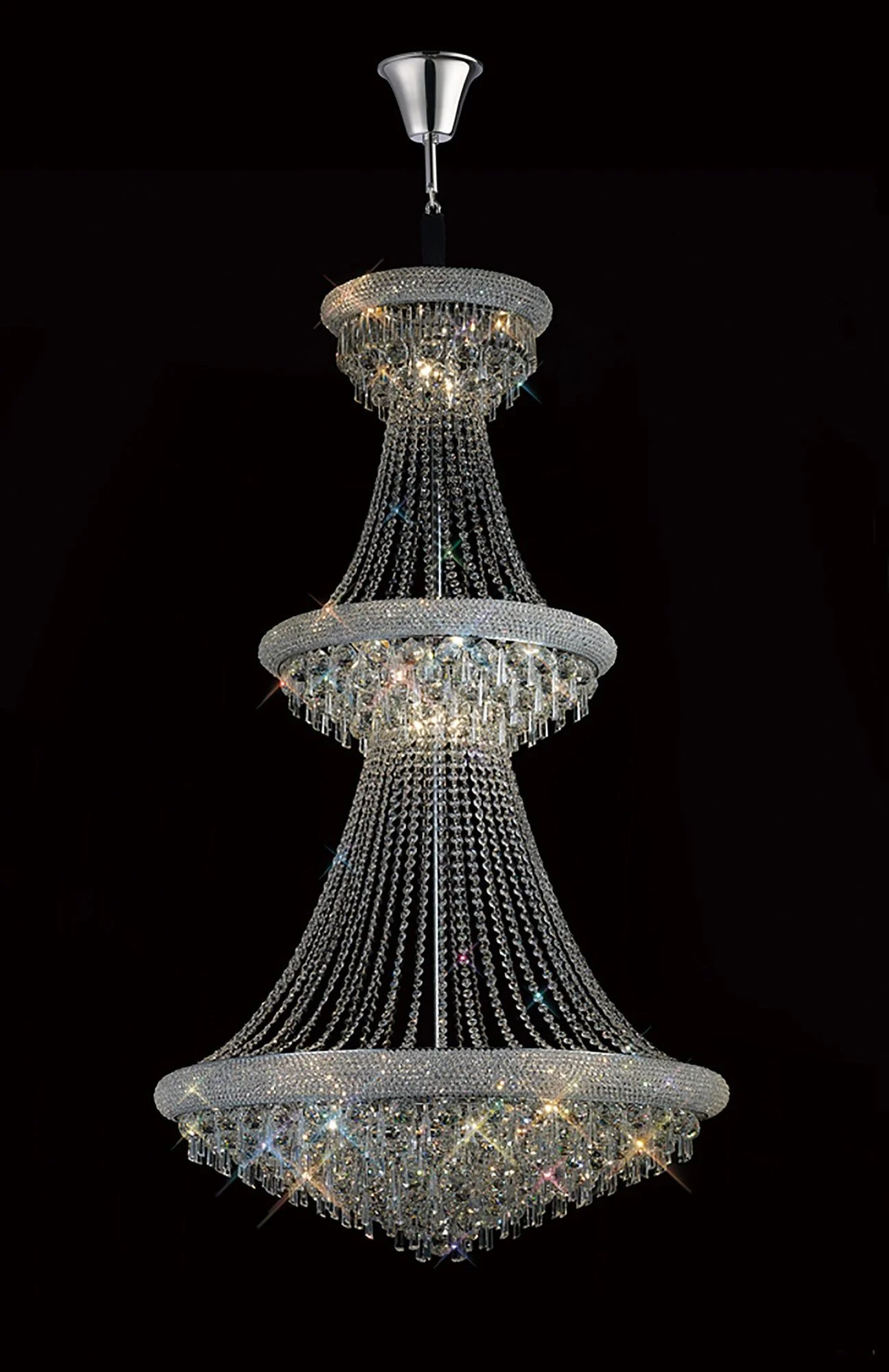 Alexandra Pendant 3 Tier 29 Light E14 Gold/Polished Chrome - Image 5
