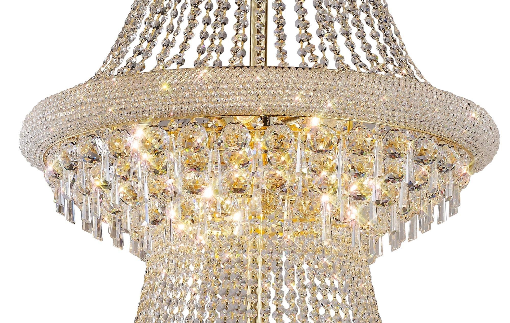 Alexandra Pendant 3 Tier 37 Light Gold/Polished Chrome - Image 3