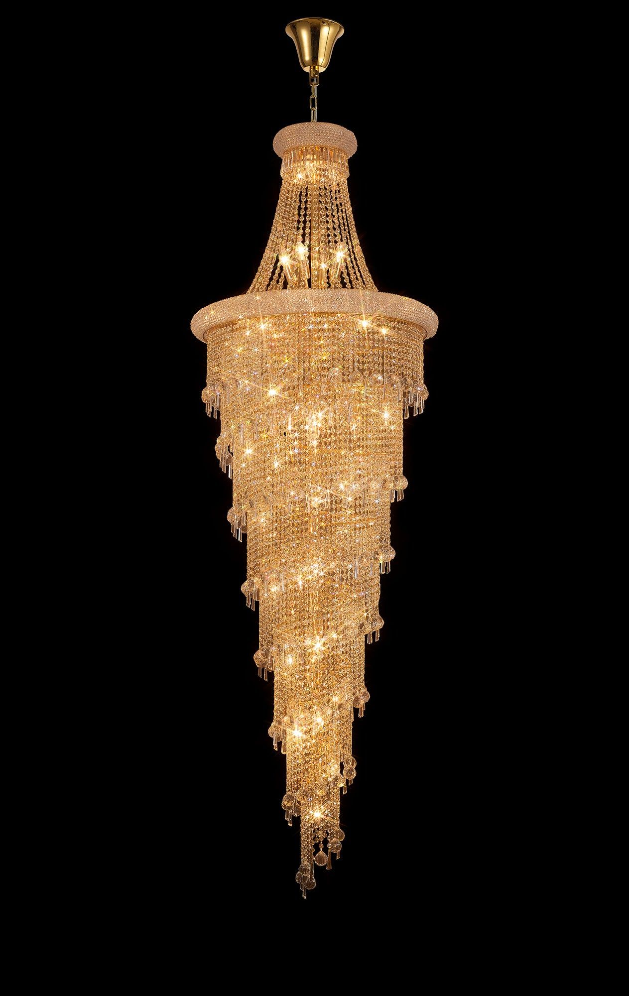 Alexandra Pendant 4 Tier 49 Light Gold/Polished Chrome - Image 2