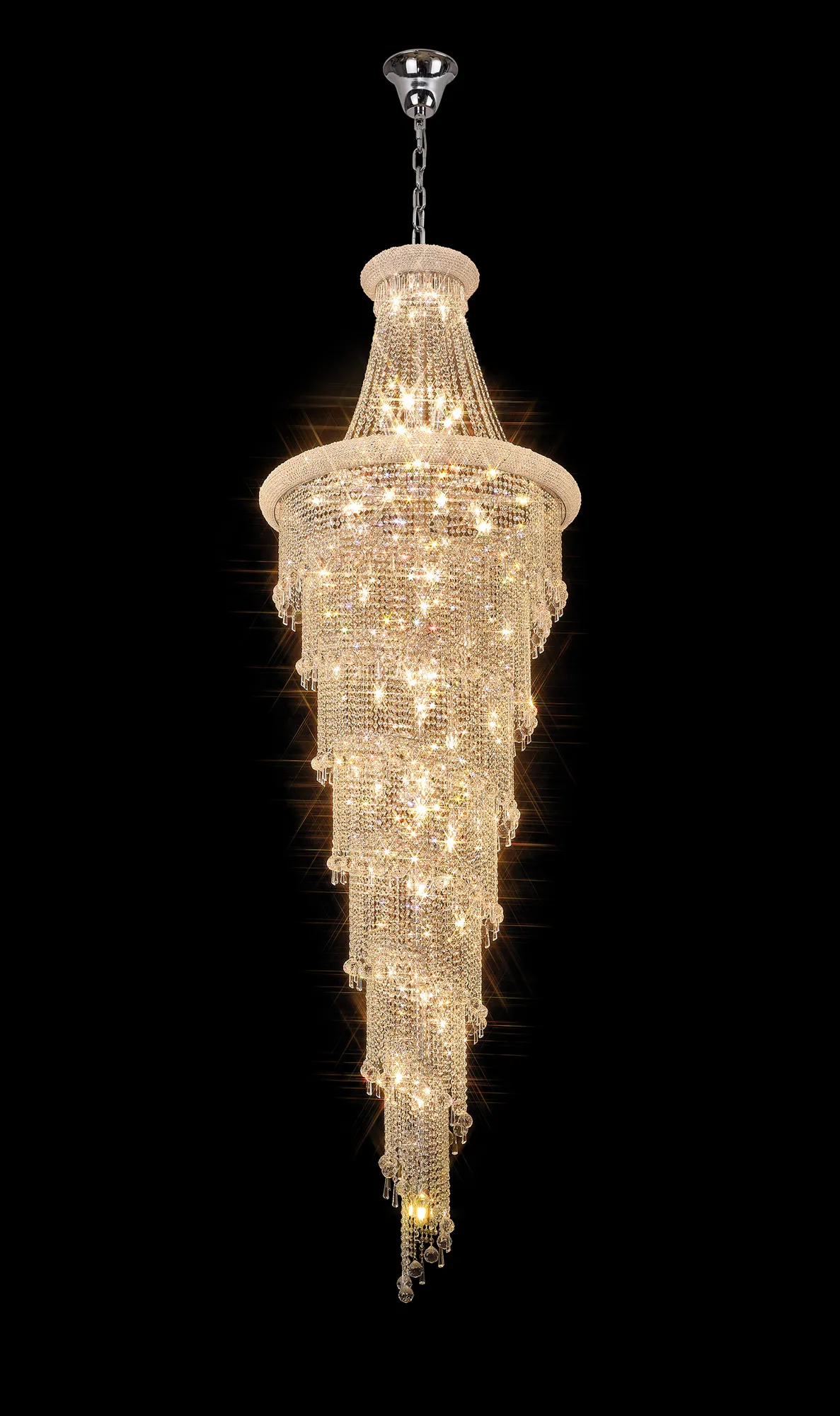 Alexandra Pendant 4 Tier 49 Light Gold/Polished Chrome - Image 4