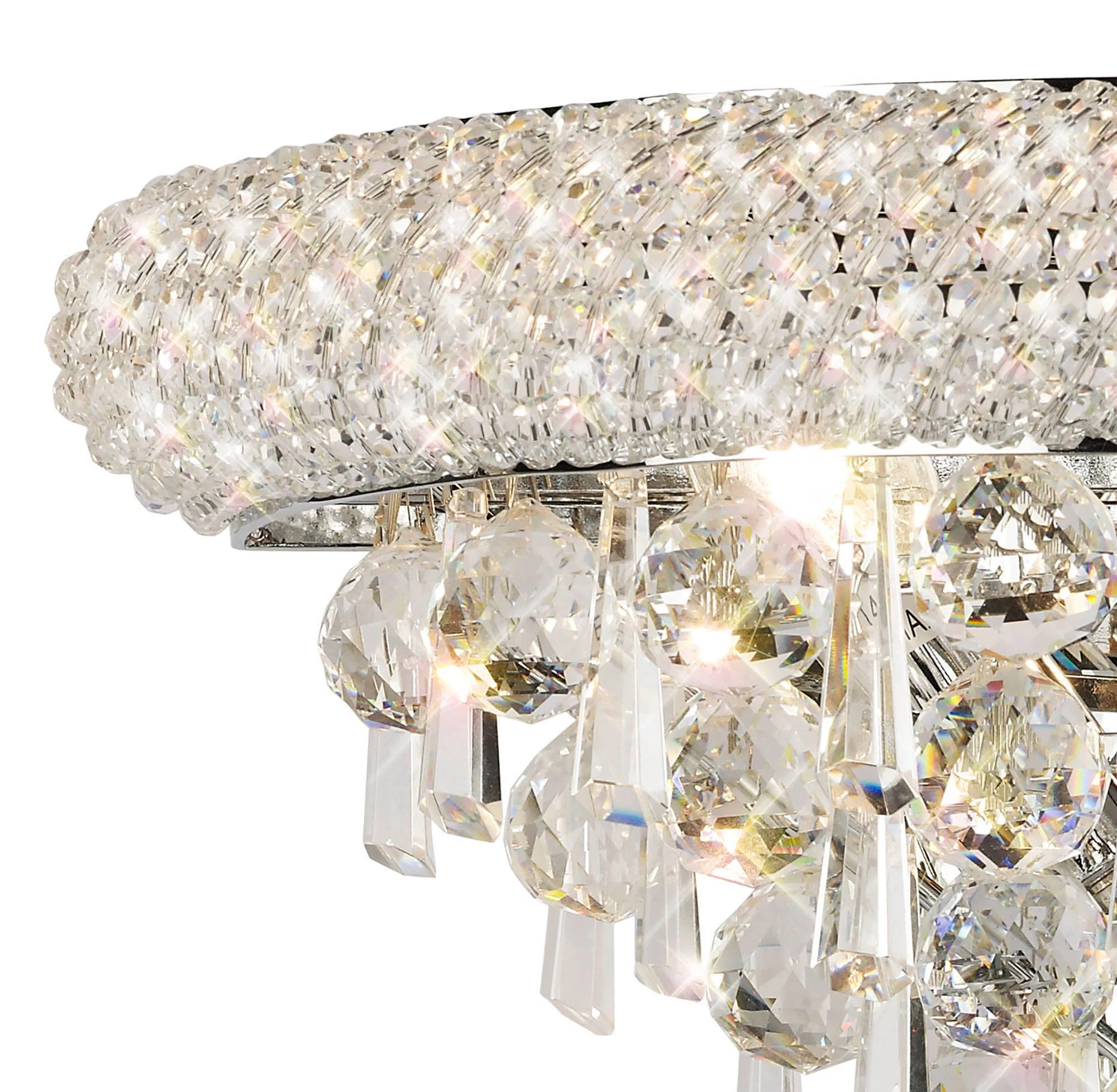 Alexandra Wall Lamp Medium 3 Light E14 Gold/Polished Chrome - Image 3