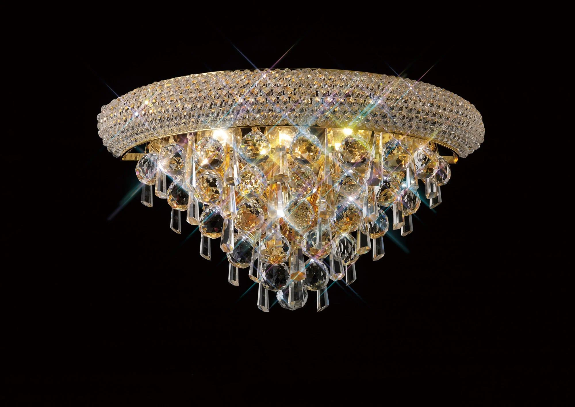 Alexandra Wall Lamp Medium 3 Light E14 Gold/Polished Chrome - Image 4