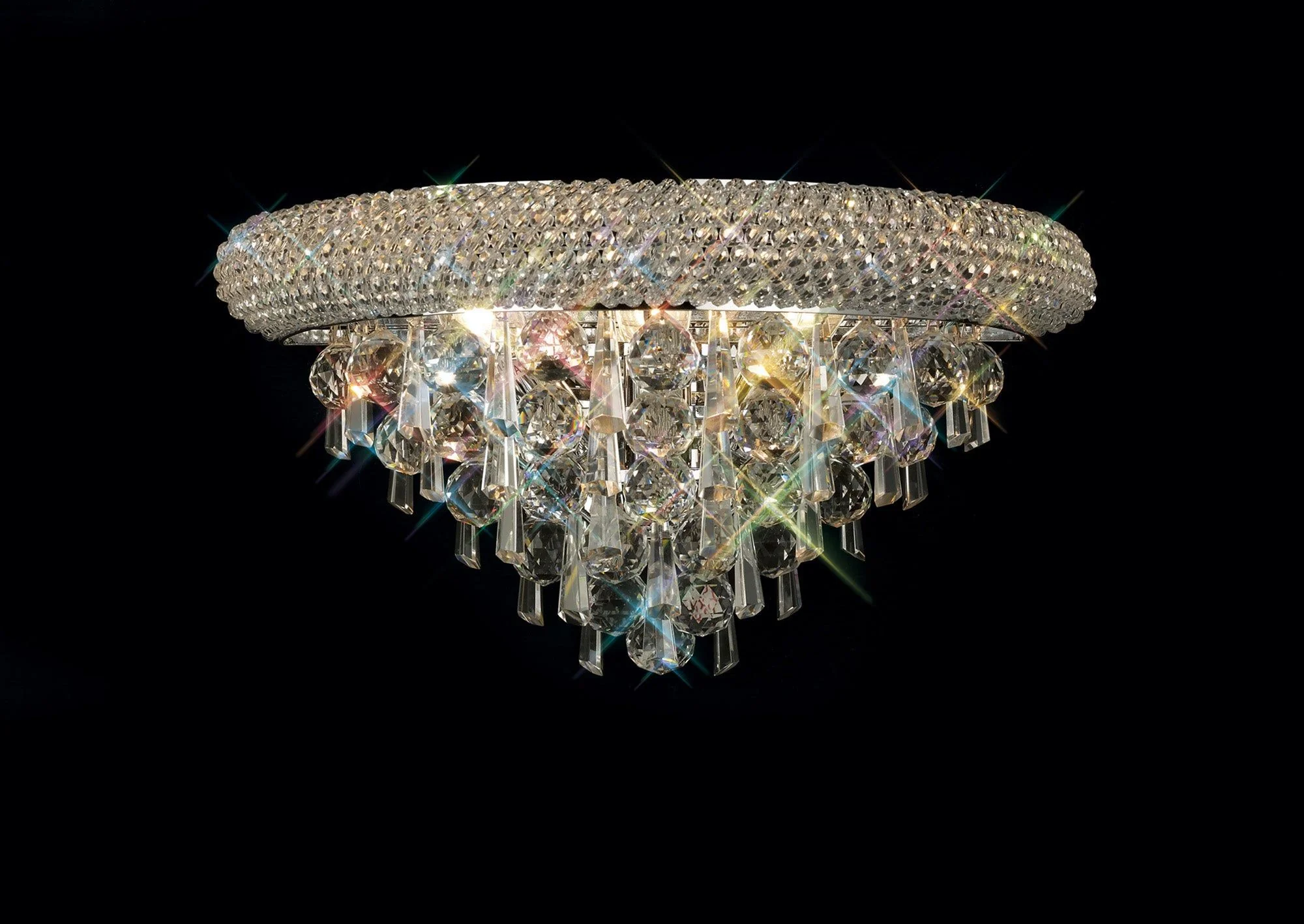 Alexandra Wall Lamp Medium 3 Light E14 Gold/Polished Chrome - Image 5