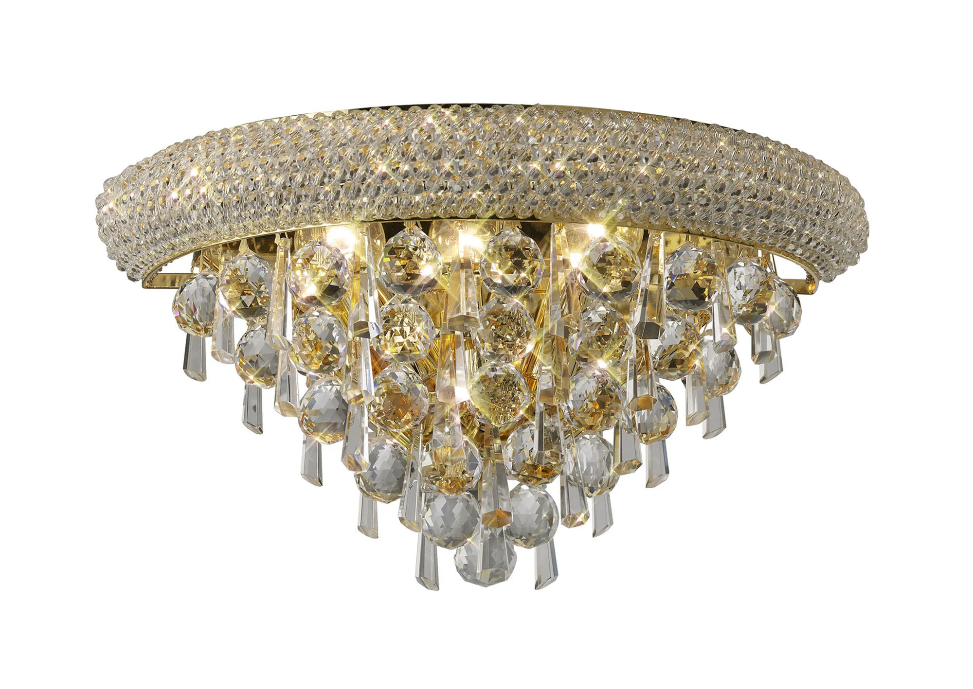 Alexandra Wall Lamp Medium 3 Light E14 Gold/Polished Chrome - Image 6