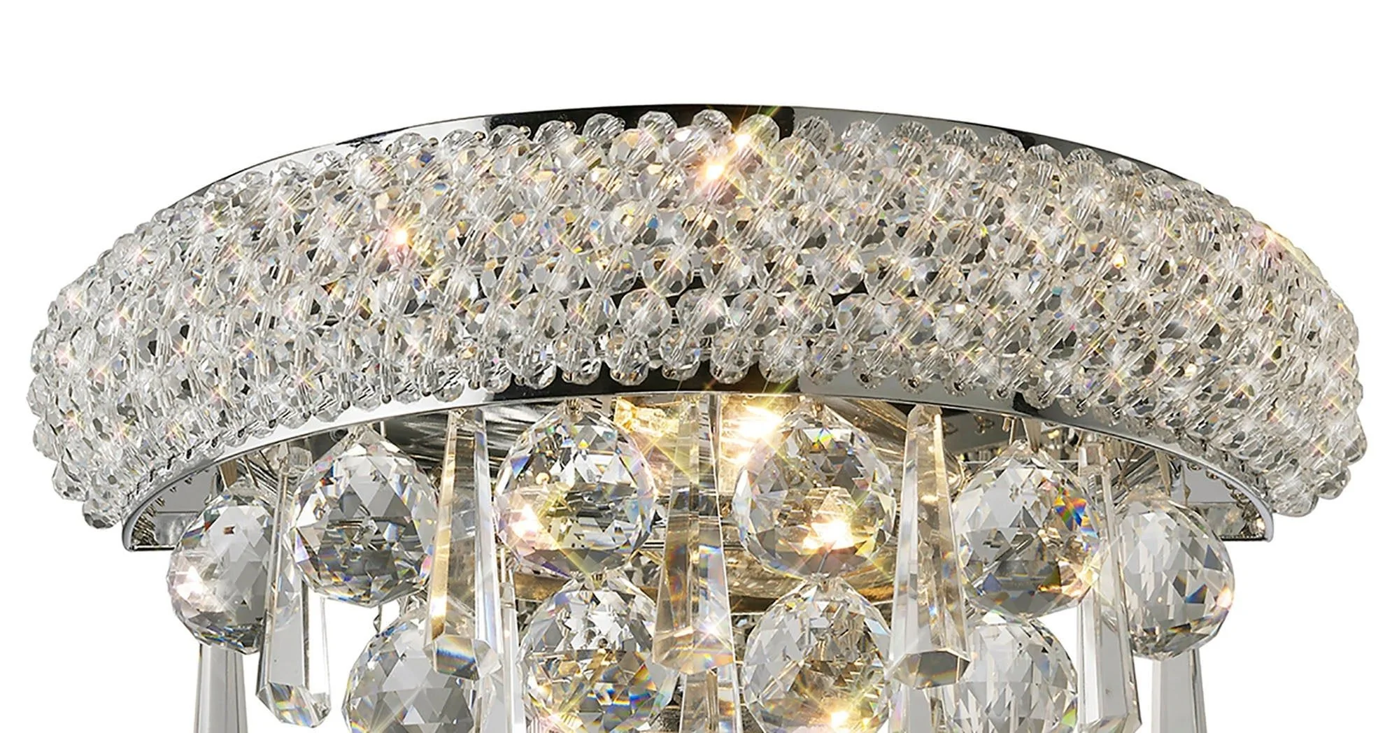 Alexandra Wall Lamp Small 2 Light E14 Gold/Polished Chrome - Image 4