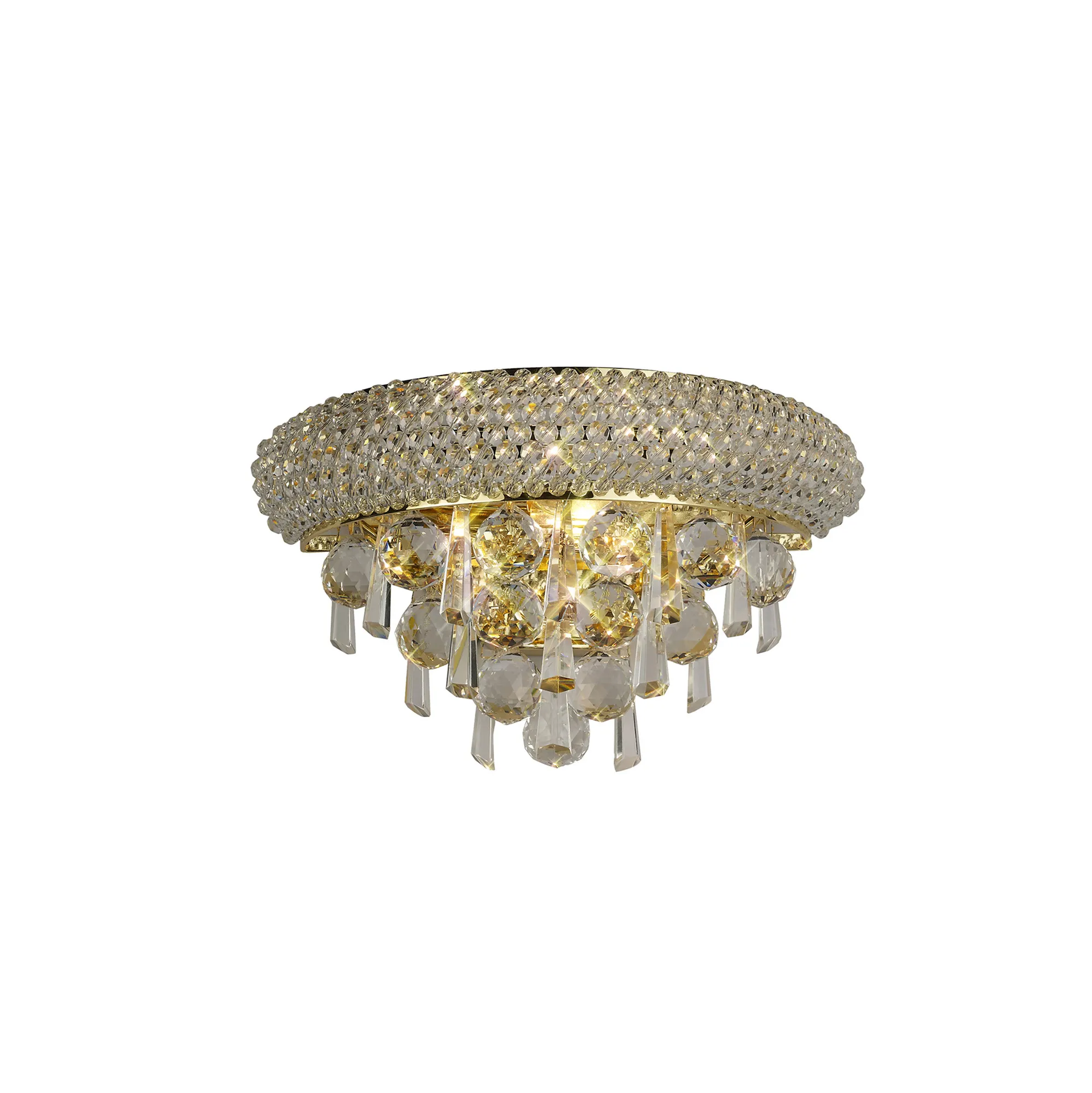 Alexandra Wall Lamp Small 2 Light E14 Gold/Polished Chrome - Image 6