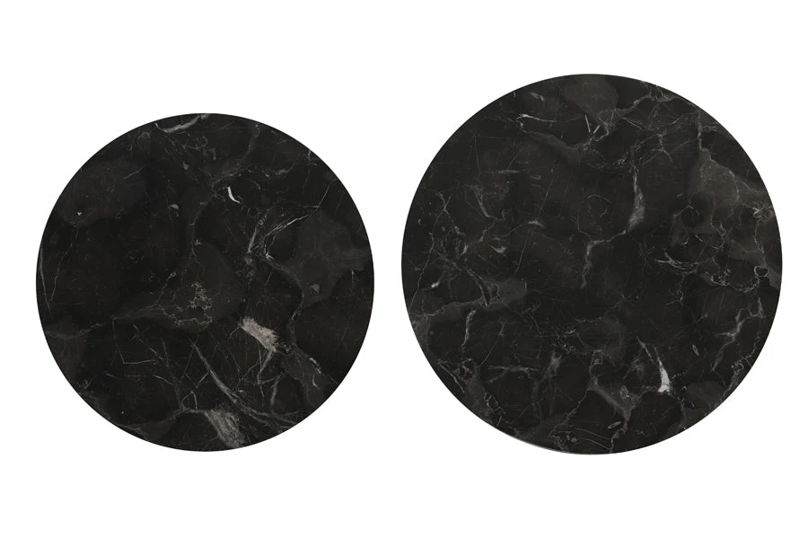 Alfio Coffee Table - Brown Marble & Black Finish - Image 5