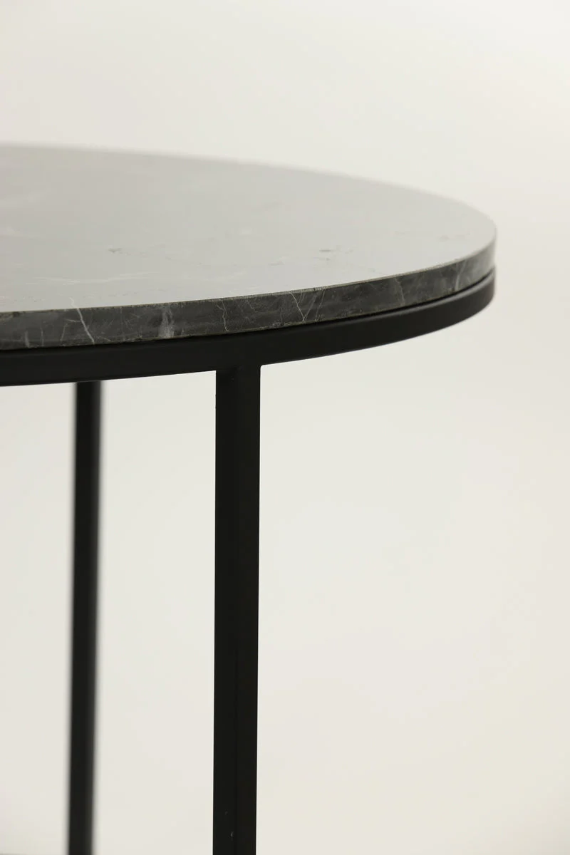 Alfio Coffee Table - Brown Marble & Black Finish - Image 6