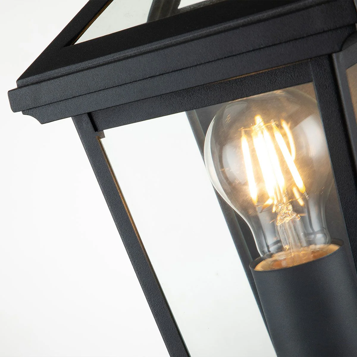 Alford Place 1 Light Half Lantern - Museum Black E27 IP44 - Image 3