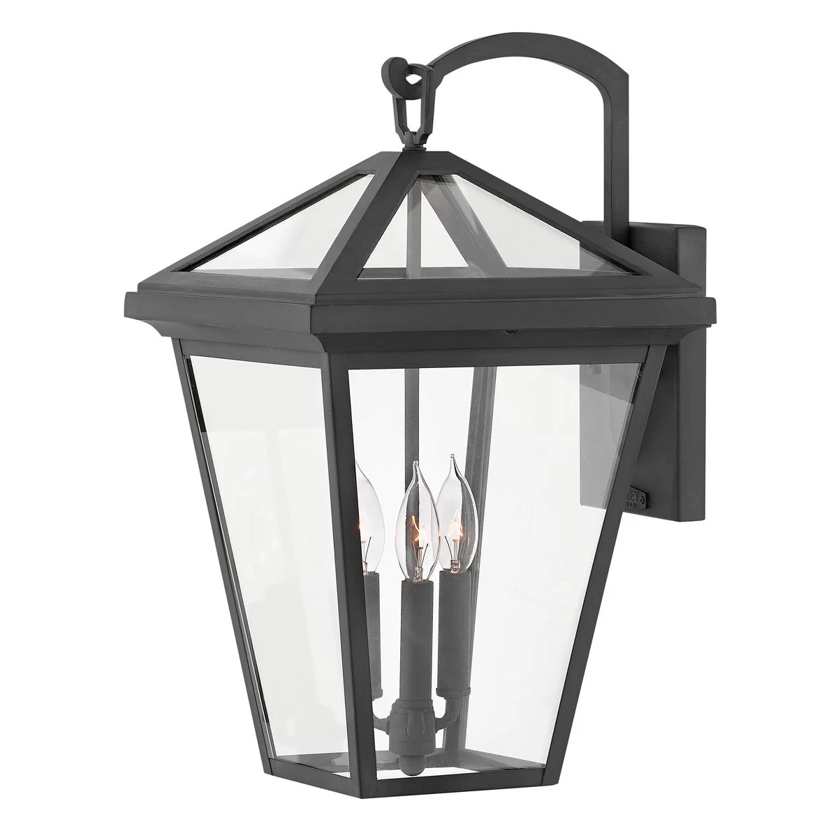 Alford Place 2/3Lt Small/Medium/Large Outdoor Wall Lantern - Museum Black E14 IP44 - Image 3