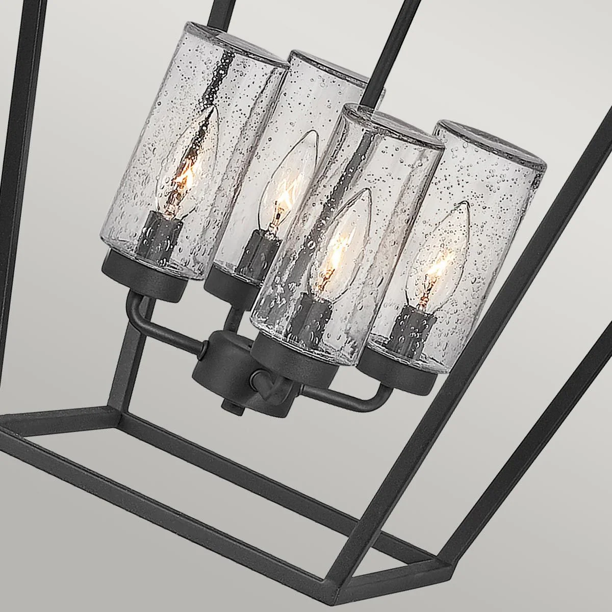 Alford Place 4 Light Outdoor Pendant - Museum Black IP44 E14 - Image 4