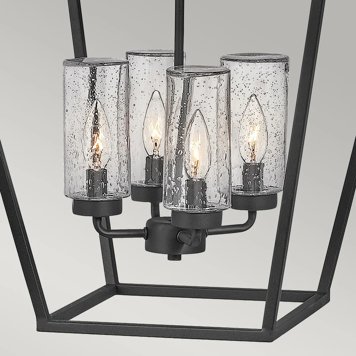 Alford Place 4 Light Outdoor Pendant - Museum Black IP44 E14 - Image 5