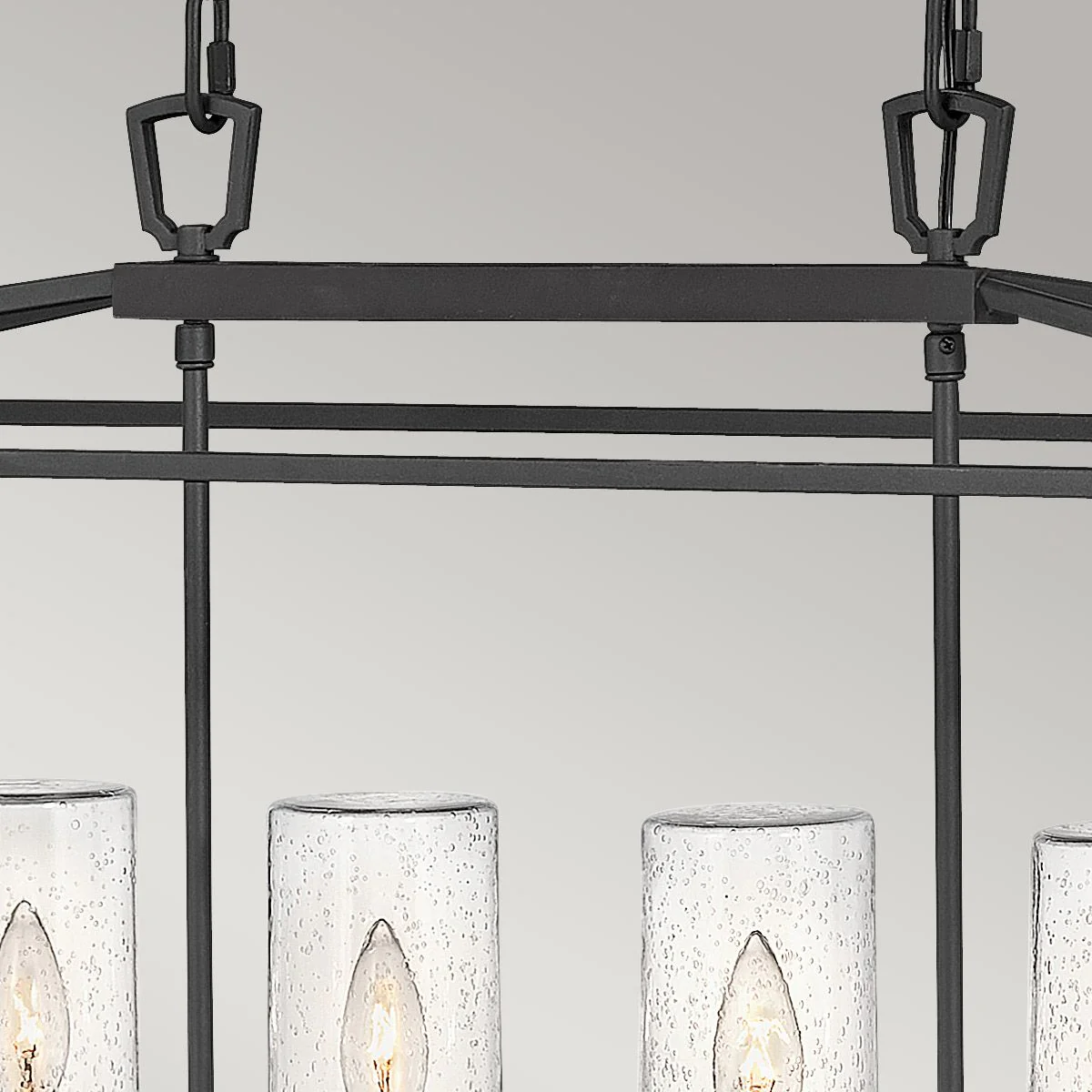 Alford Place 6 Light Outdoor Linear Pendant - Museum Black IP44 E14 - Image 5