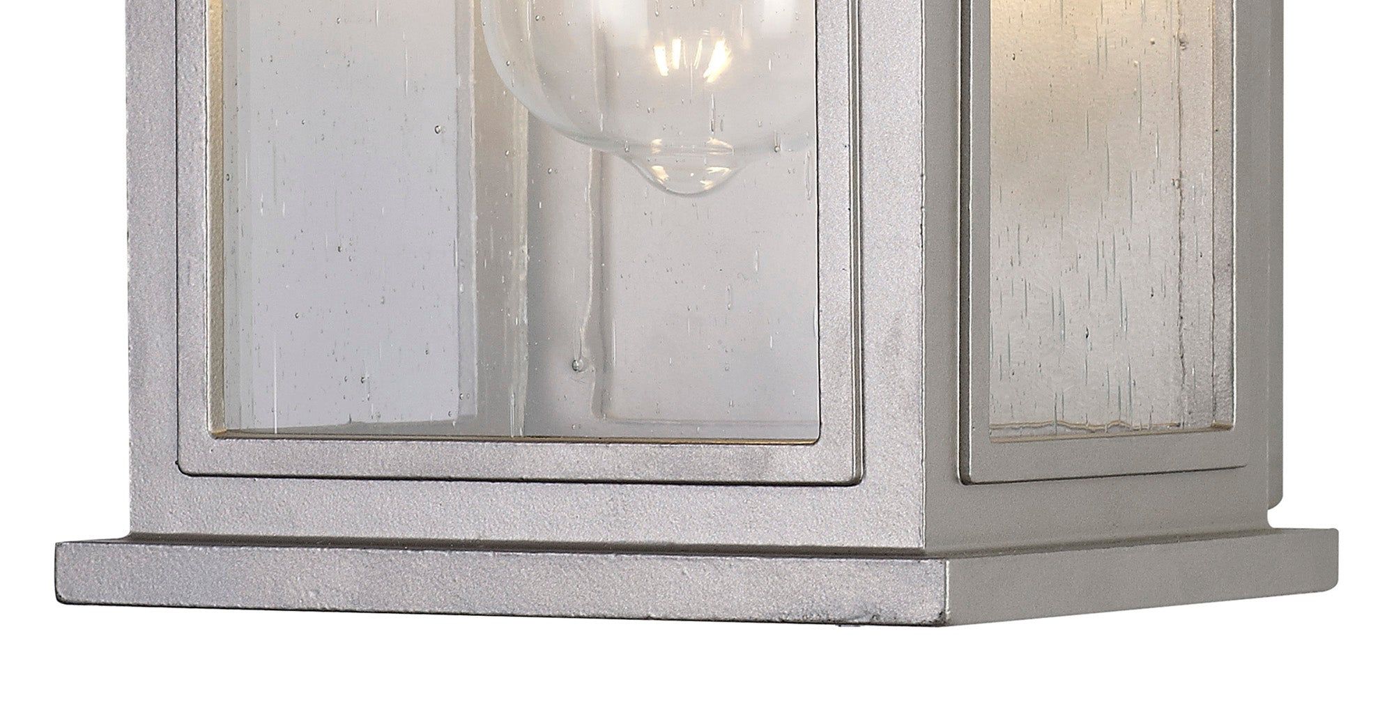 Alicante Outdoor Flush Wall Lamp, 1 x E27, IP54, Anthracite & Clear/Antique Bronze & Clear/Silver Grey & Clear Seeded Glass, 2yrs Warranty - Image 6