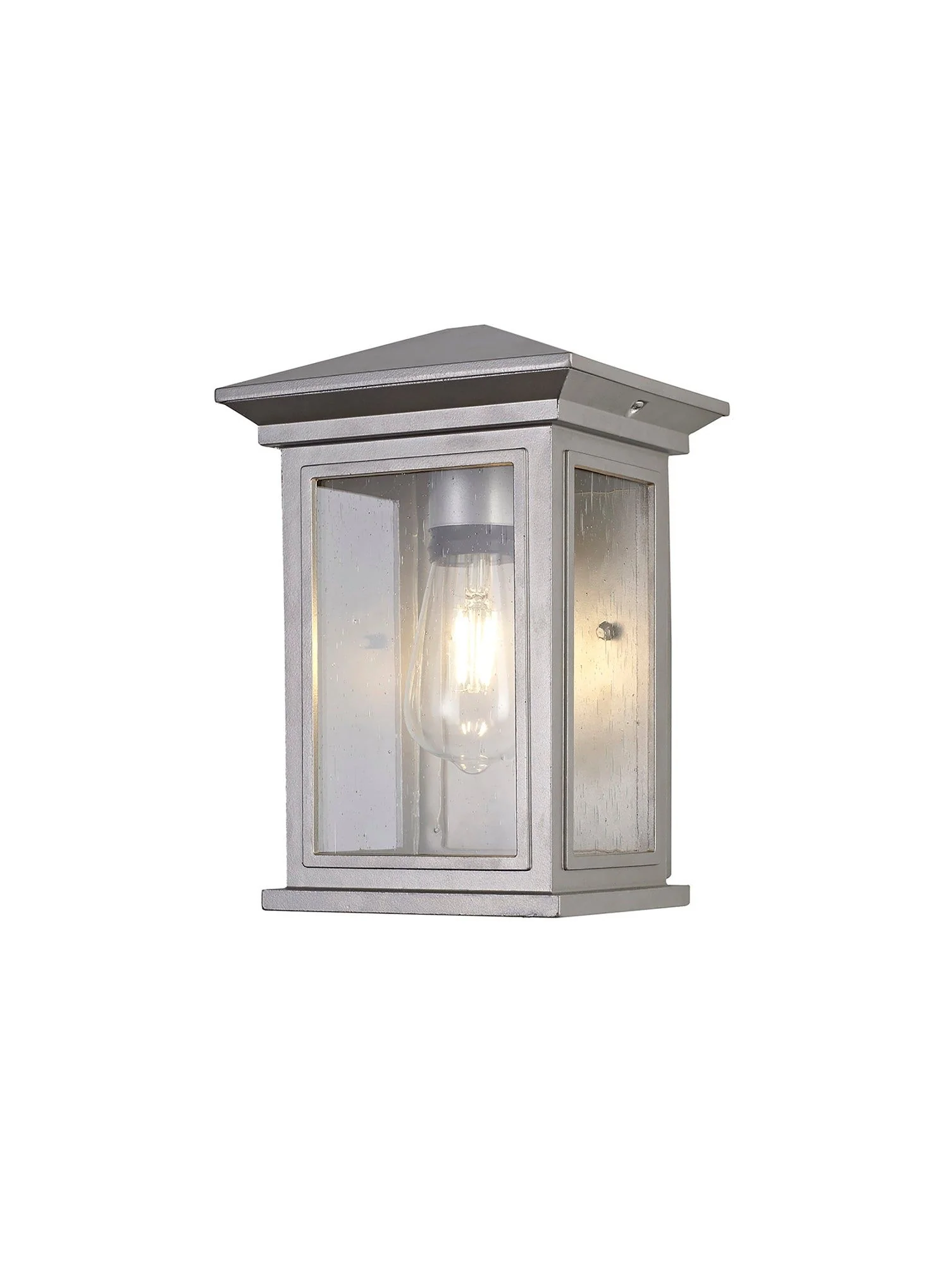 Alicante Outdoor Flush Wall Lamp, 1 x E27, IP54, Anthracite & Clear/Antique Bronze & Clear/Silver Grey & Clear Seeded Glass, 2yrs Warranty - Image 8