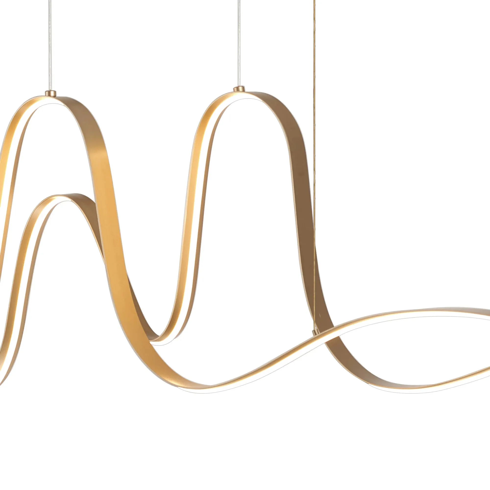 Alice Double Wave LED Kitchen Ceiling Light Triac Dimmable 3yrs Warranty- Dark Grey/ Gold Finishes - Image 8