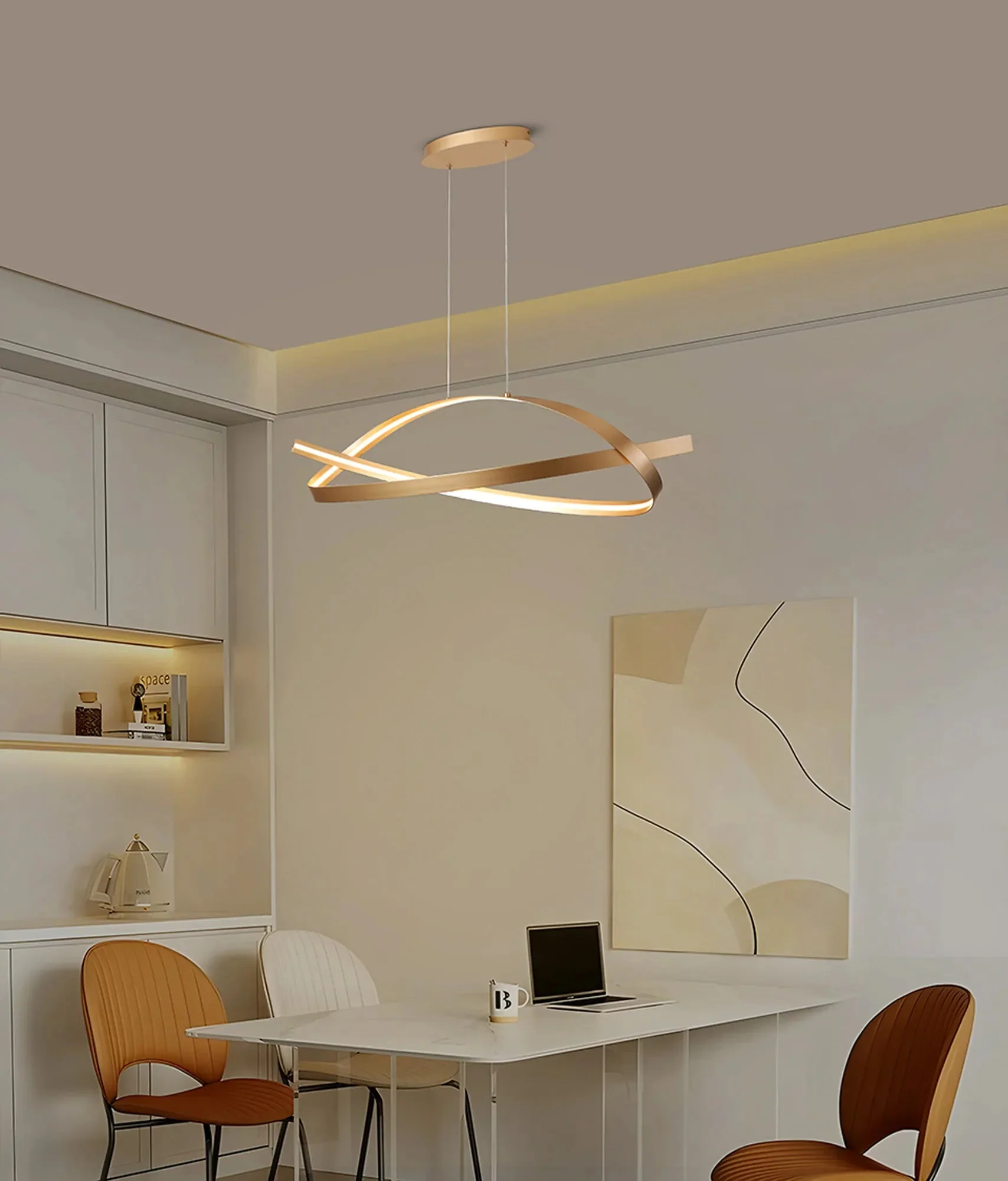 Alice LED Ceiling Light Triac Dimmable - Dark Grey/ Gold Finishes - Image 3