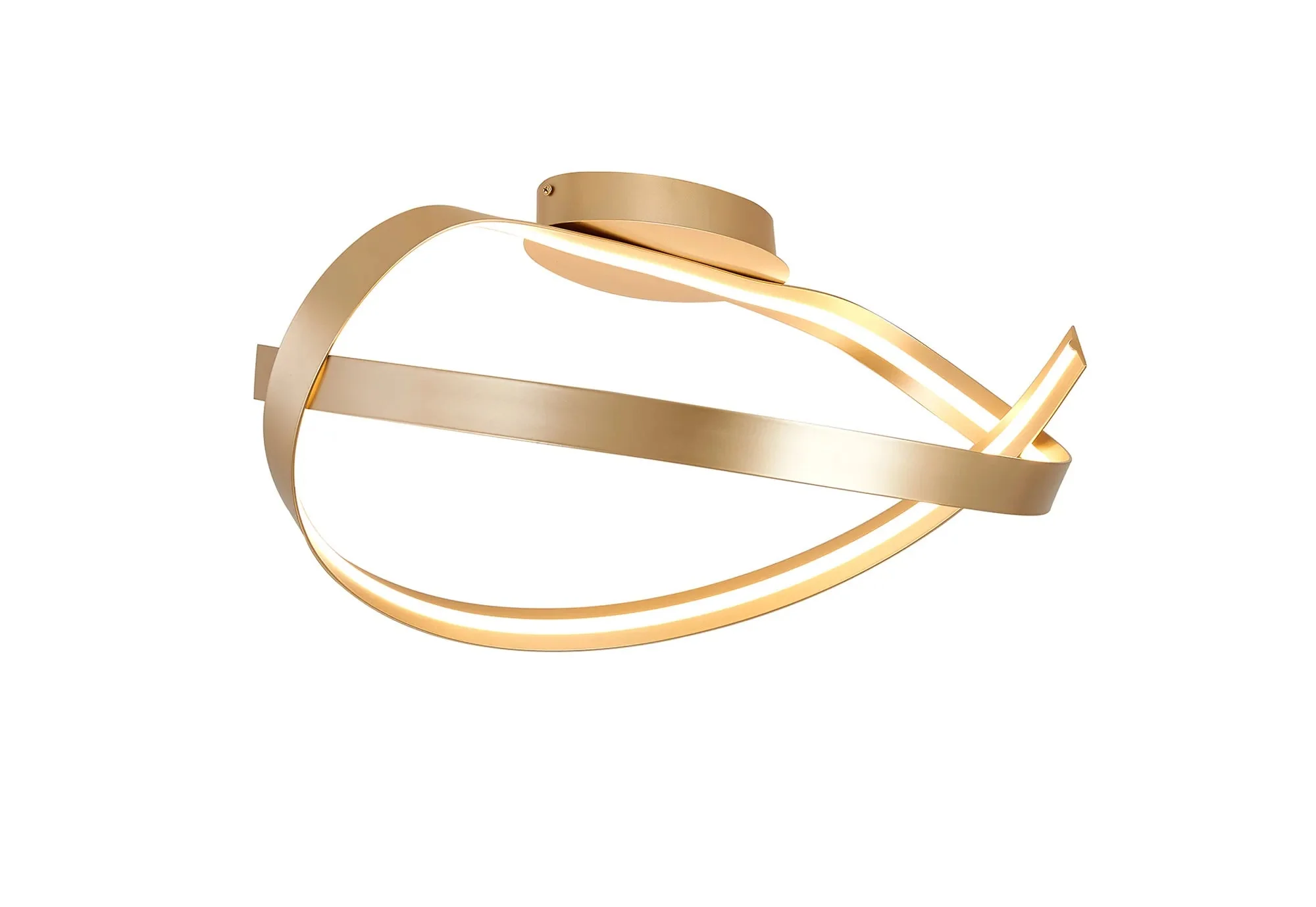 Alice Flush Ceiling Light - Dark Grey/ Gold Finishes - Image 3