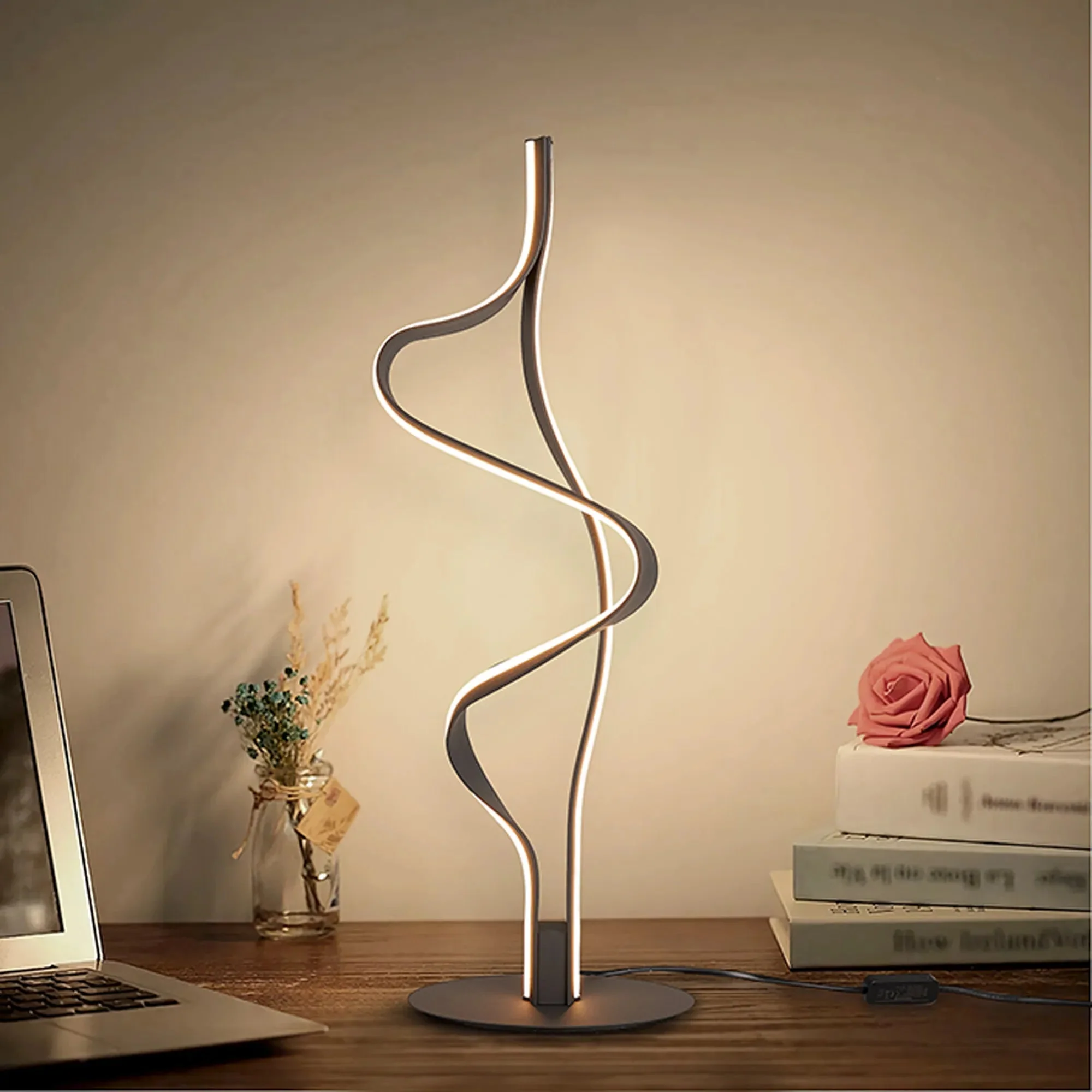 Alice Table Lamp Triac Dimmable 3yrs Warranty- Dark Grey/ Gold Finishes - Image 3