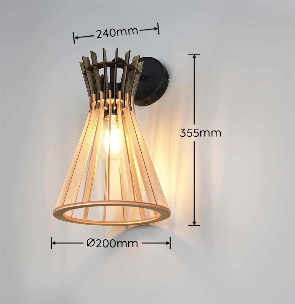 Alice Wall Light - Black & Brass - Image 3