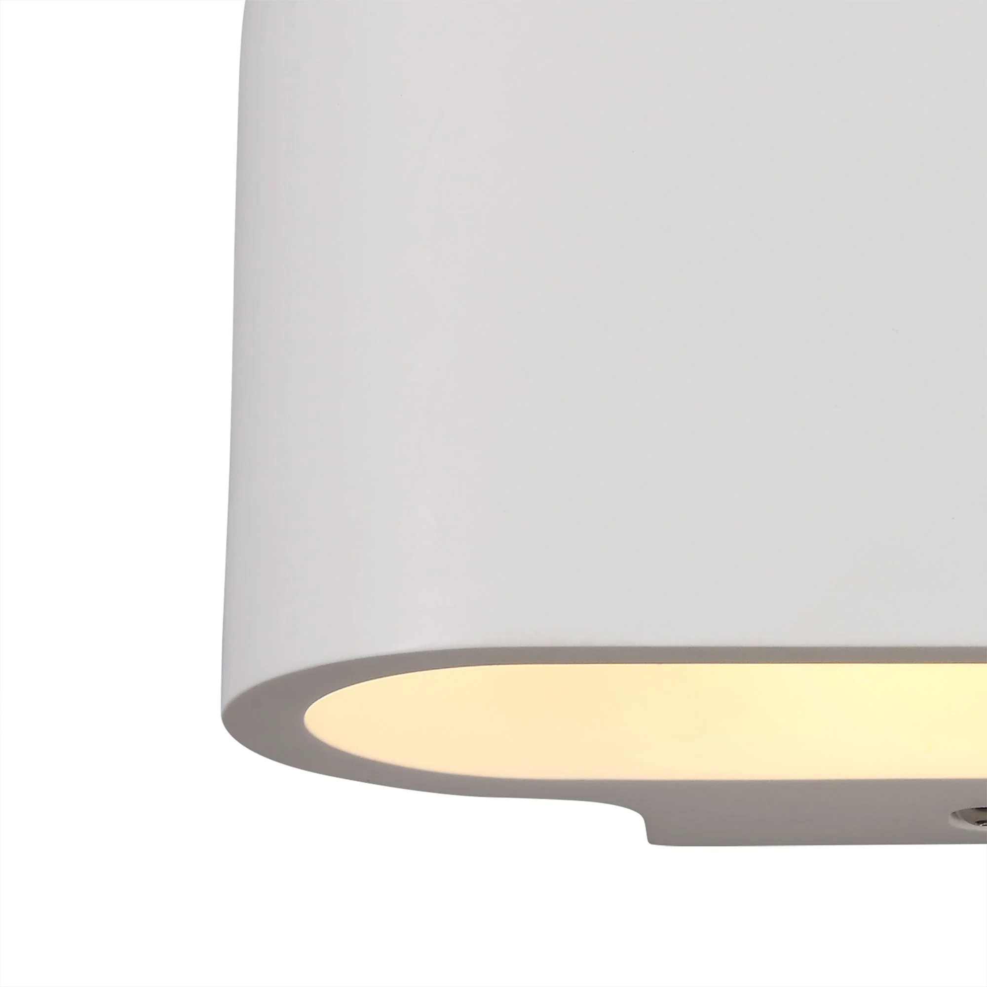 Alina Oval Wall Lamp, 1 x G9, White Paintable Gypsum - Image 6