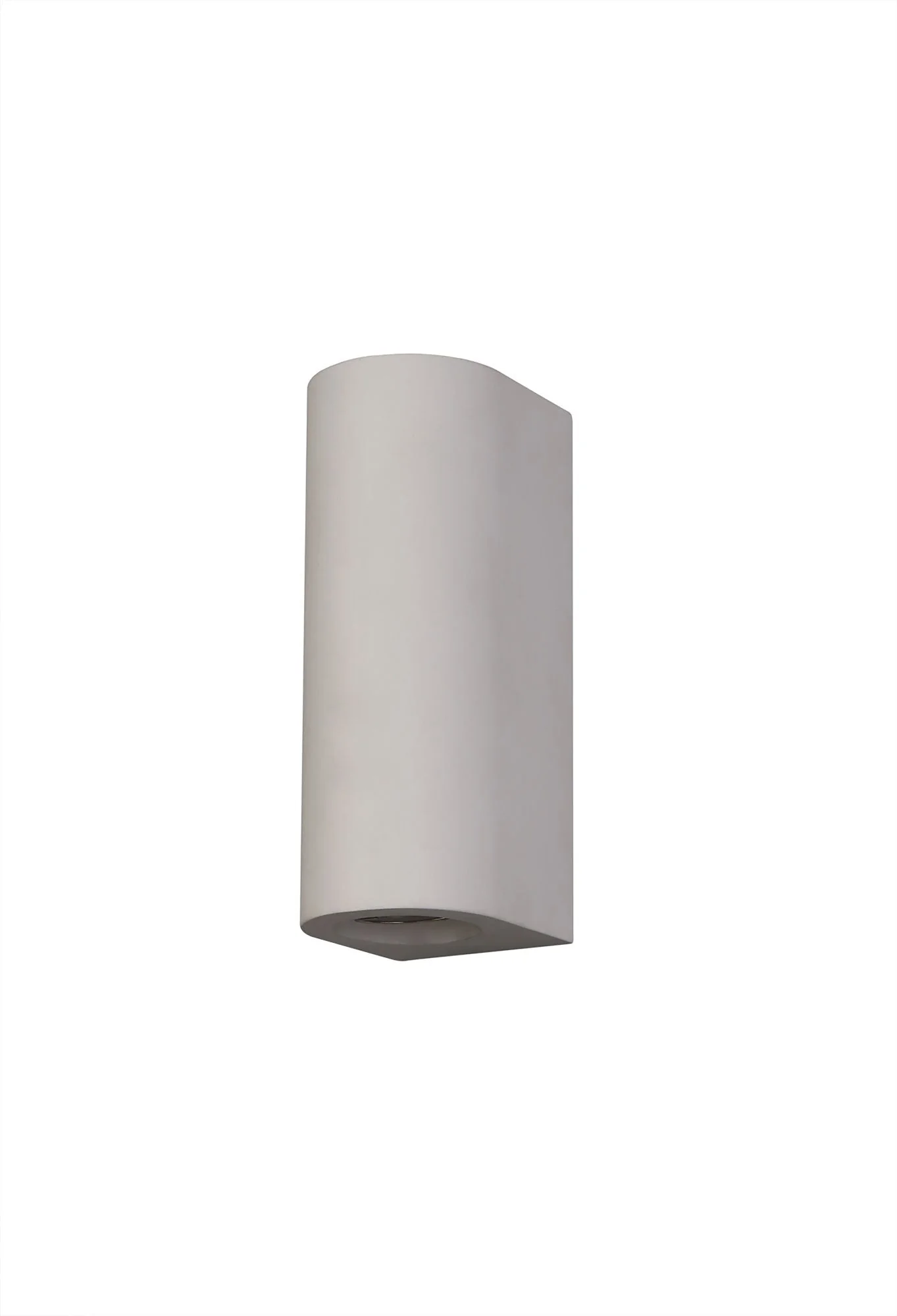 Alina Rectangular/Cylinder Up & Down Wall Lamp, 2 x GU10, White Paintable Gypsum - Image 10