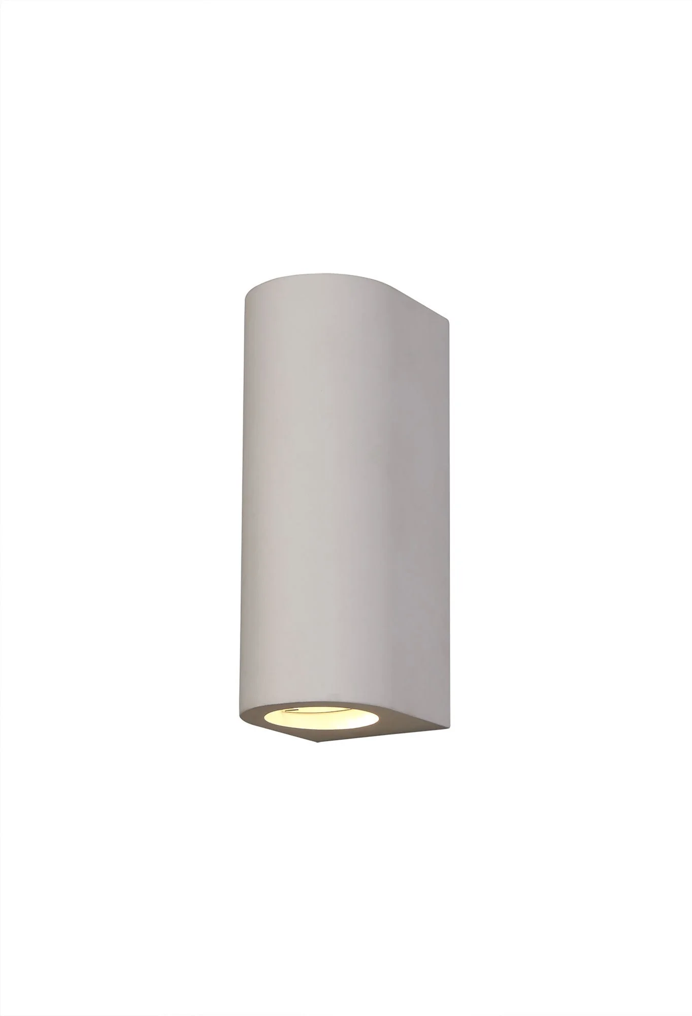 Alina Rectangular/Cylinder Up & Down Wall Lamp, 2 x GU10, White Paintable Gypsum - Image 6