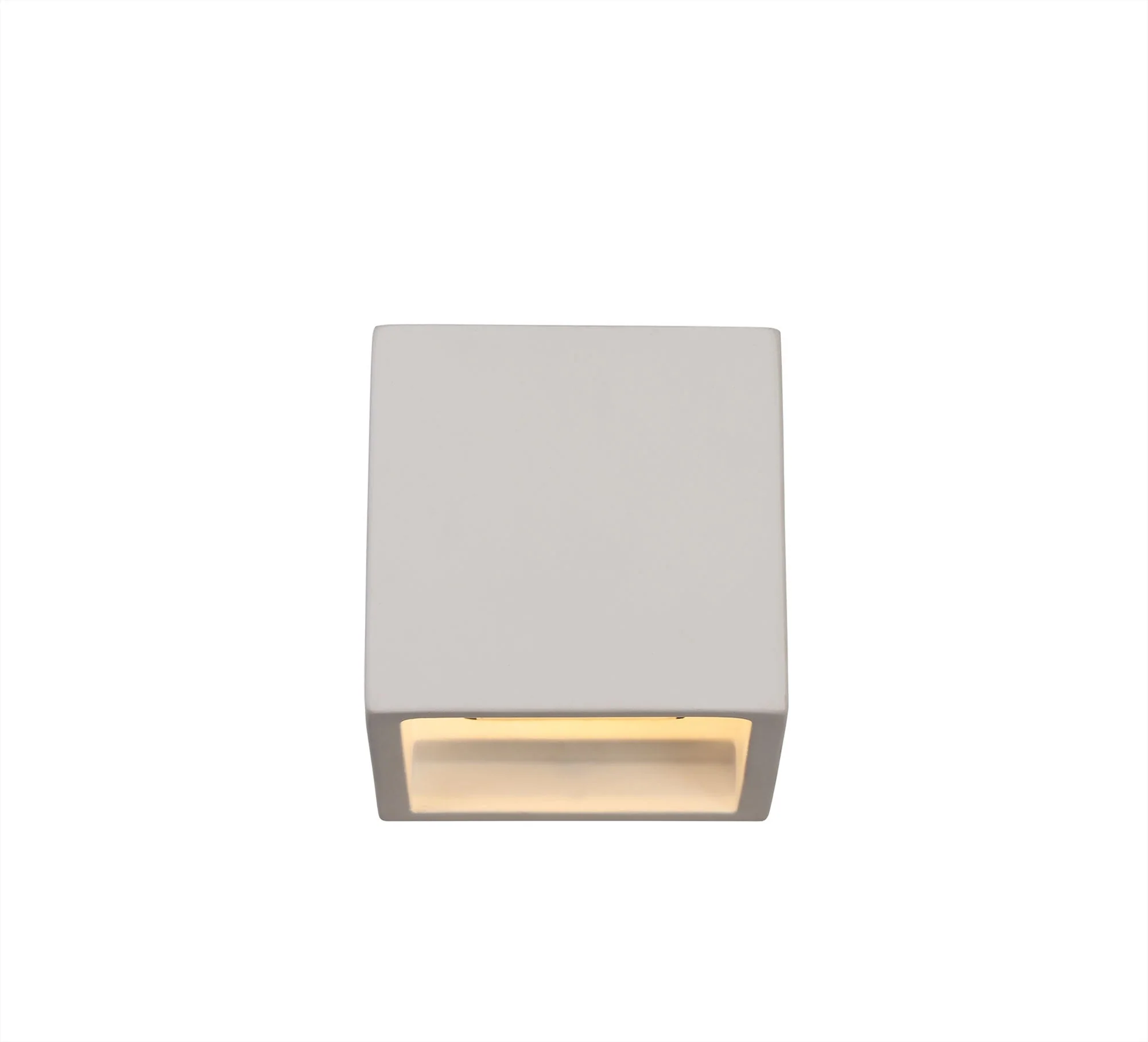 Alina Square Wall Lamp, 1 x G9, White Paintable Gypsum - Image 2