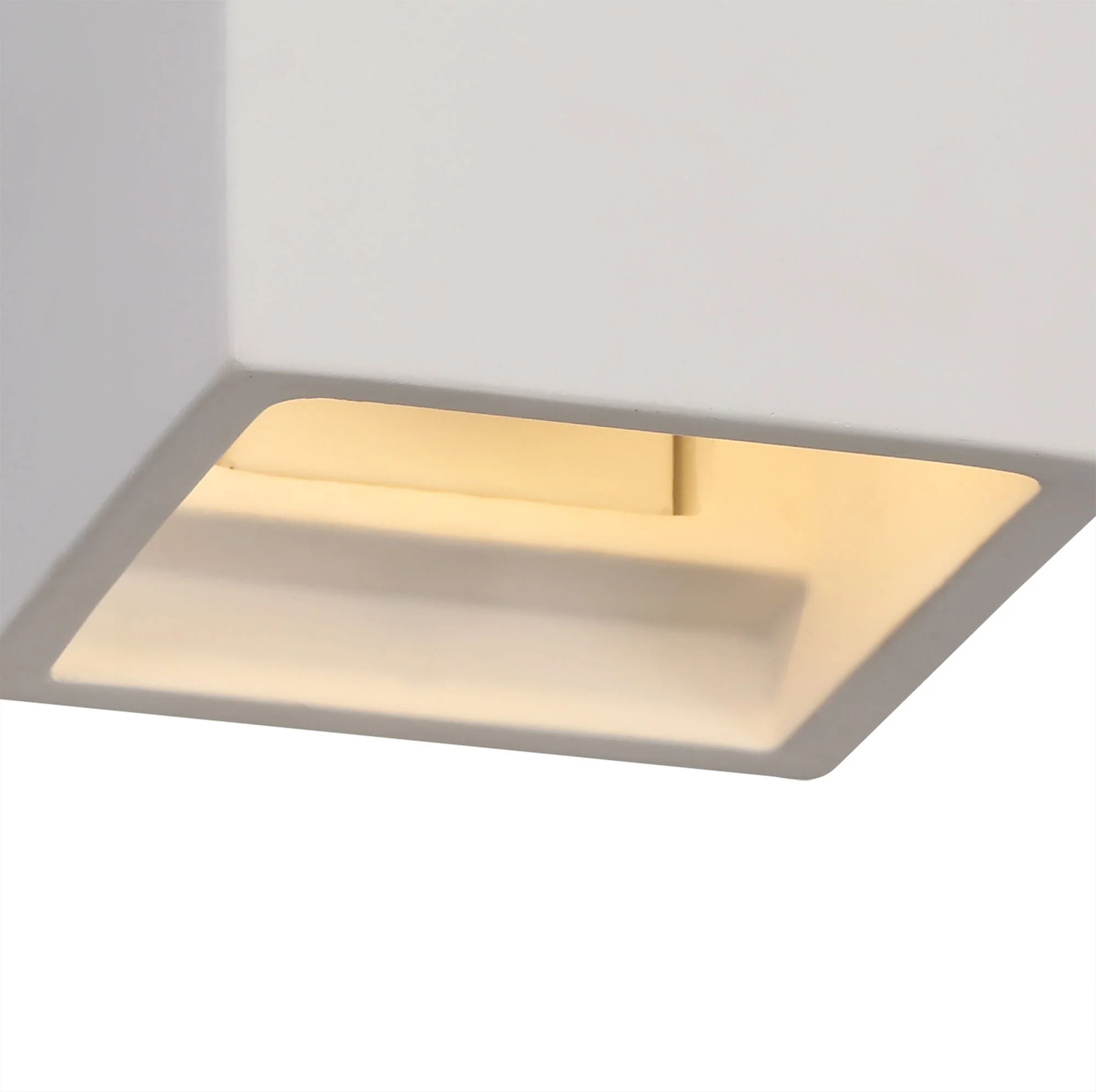 Alina Square Wall Lamp, 1 x G9, White Paintable Gypsum - Image 3
