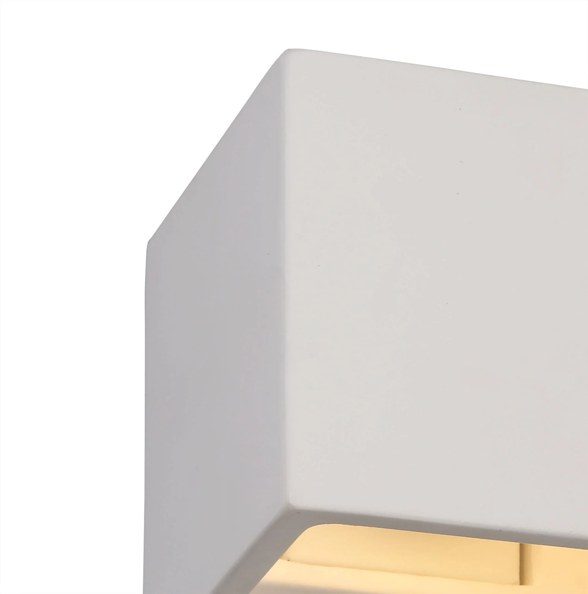 Alina Square Wall Lamp, 1 x G9, White Paintable Gypsum - Image 4