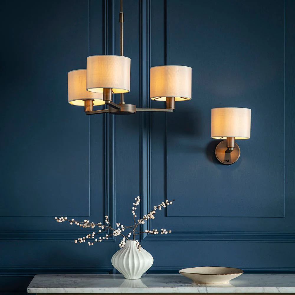 Alistair 3/5Lt Centre Ceiling Light - Antique Bronze/Matt Nickel - Image 4