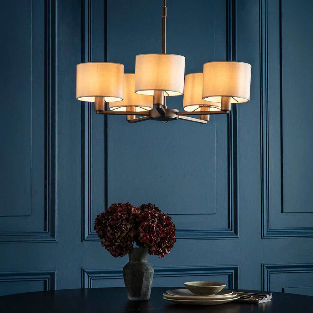 Alistair 3/5Lt Centre Ceiling Light - Antique Bronze/Matt Nickel - Image 8