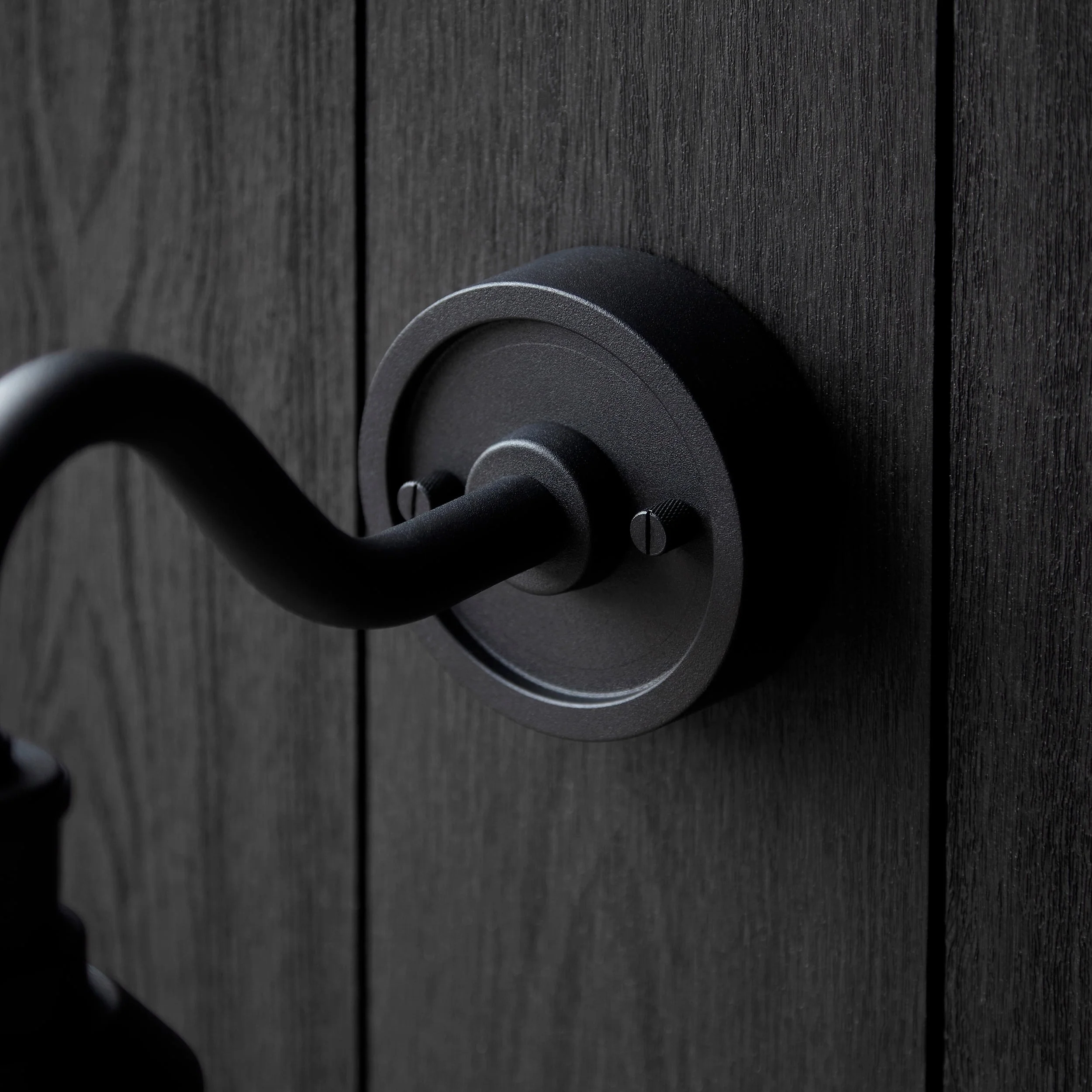 Franco Outdoor Wall Light - Matt Black / Brushed Gold - Image 6