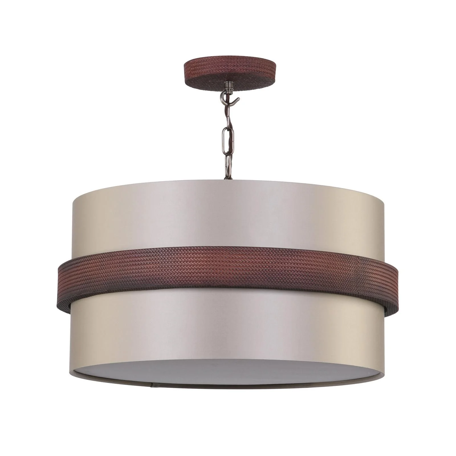 Allegra 4 Light Pendant - Leather Effect With Bespoke Shade - Image 2
