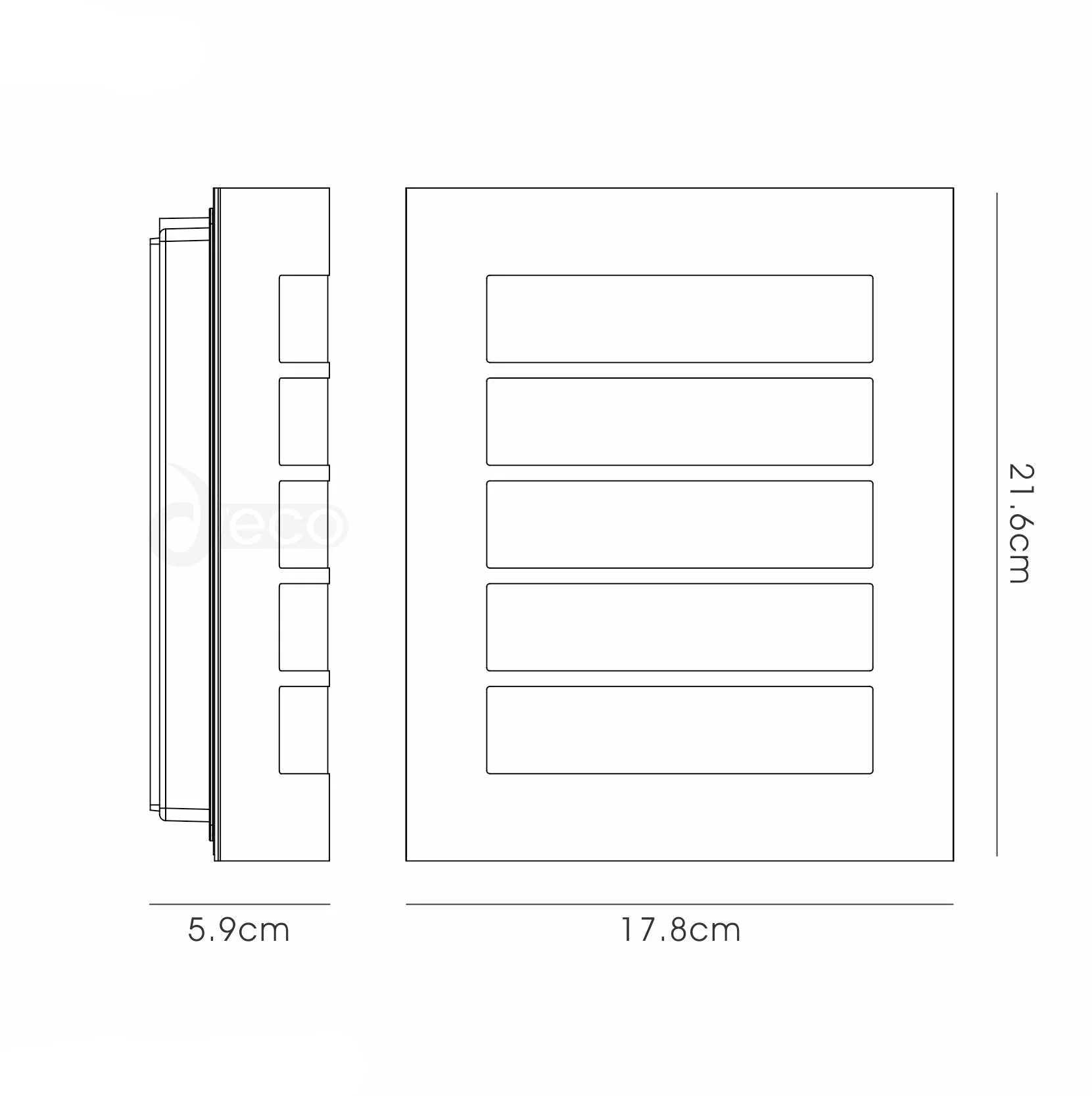 Allegra Flush Wall Lamp  2yrs Warranty - Image 3