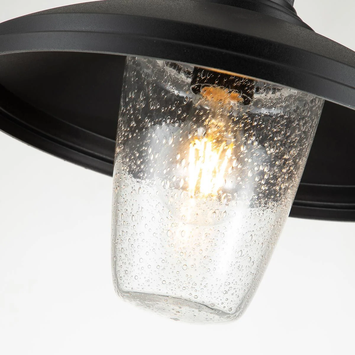 Allenbury 1 Light Outdoor Pendant - Textured Black IP44 E27 - Image 2