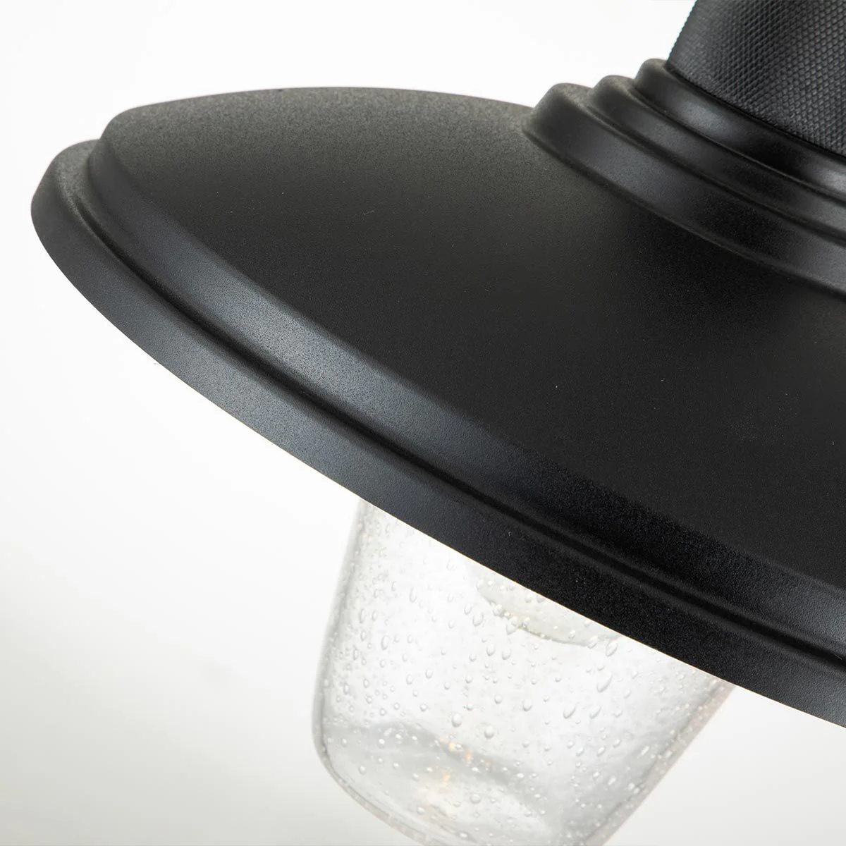 Allenbury 1 Light Outdoor Pendant - Textured Black IP44 E27 - Image 4
