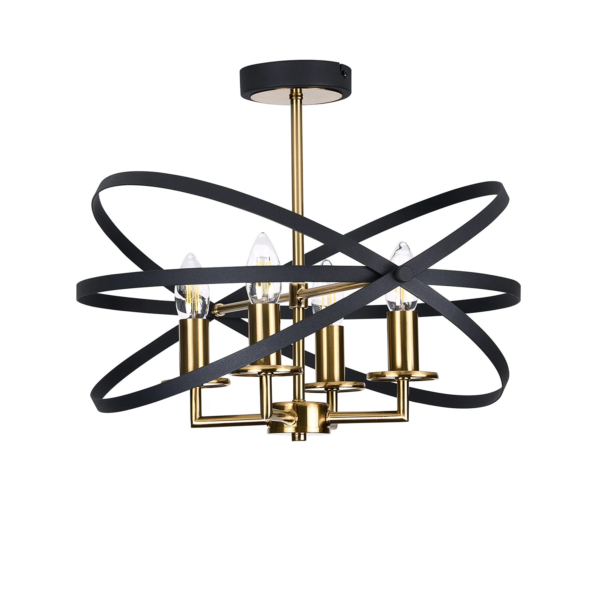 Alley 6cm Adjustable Rings Semi Flush - Gold/Black & Satin Nickel/Anthracite Finishes - Image 7
