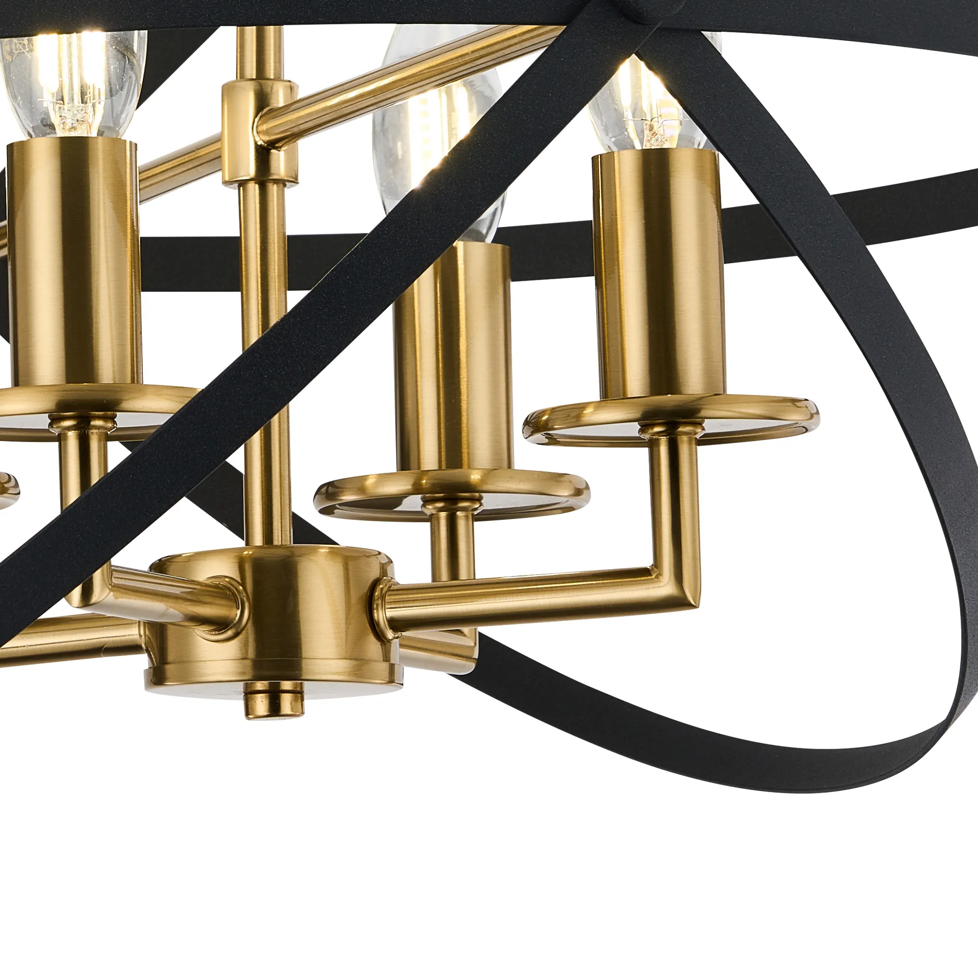 Alley 6cm Adjustable Rings Semi Flush - Gold/Black & Satin Nickel/Anthracite Finishes - Image 9
