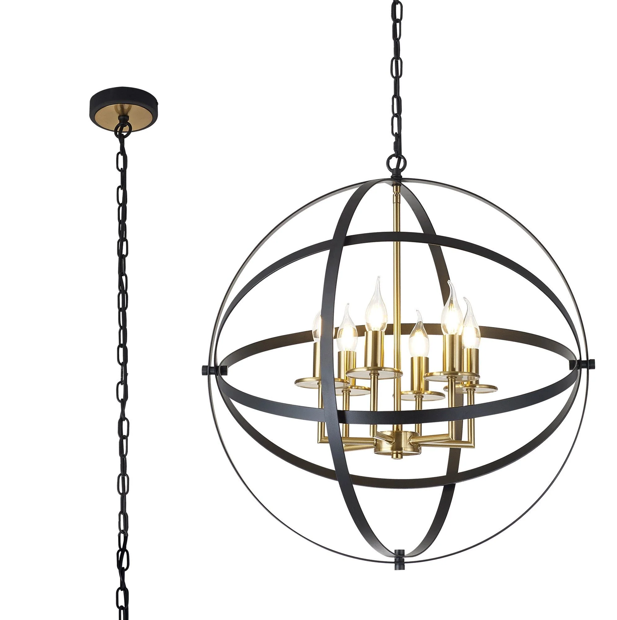 Alley Pendant Ceiling Light 3/6/9Lt - Anthracite & Satin Nickel/Black & Gold, IP20 - Image 3