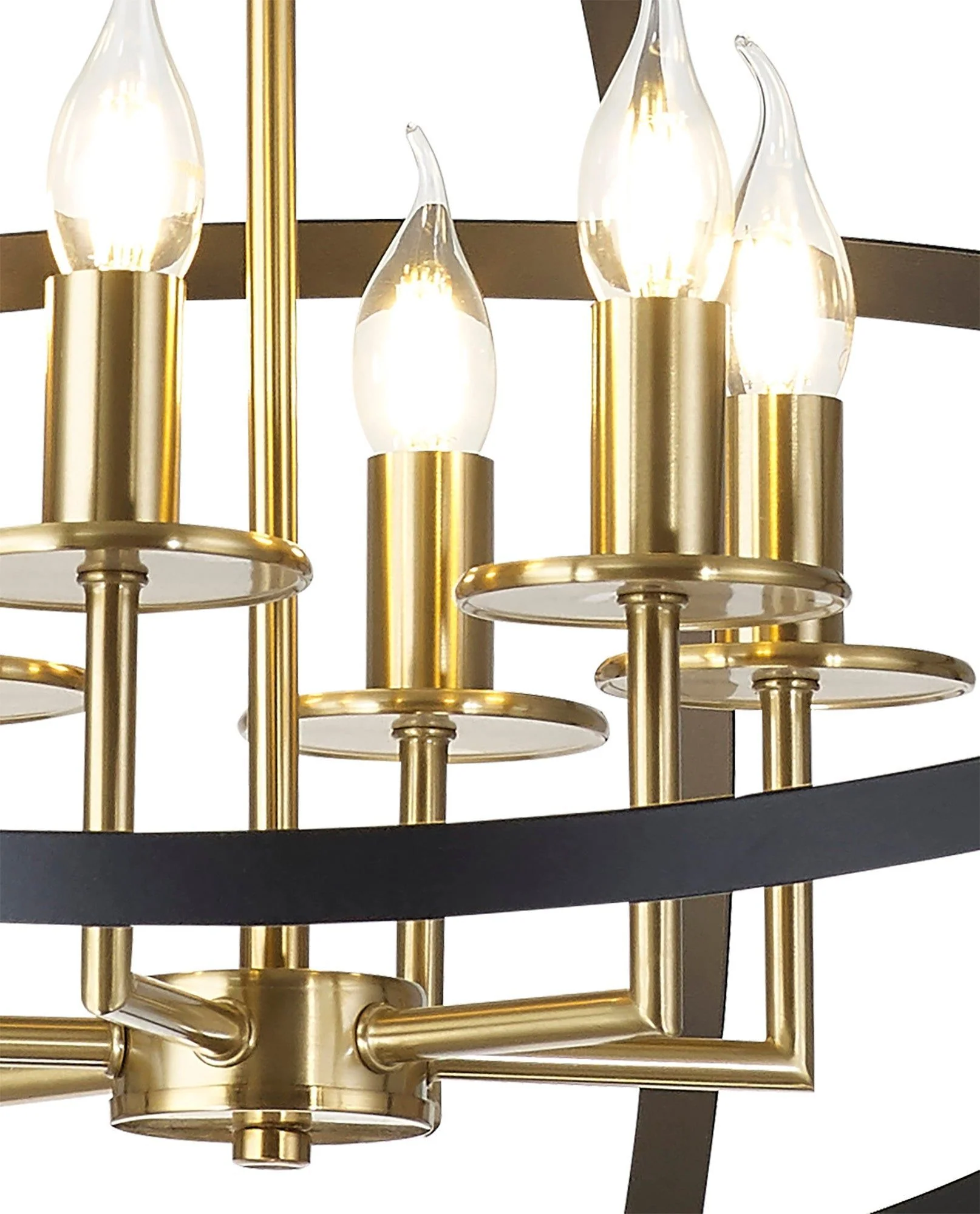 Alley Pendant Ceiling Light 3/6/9Lt - Anthracite & Satin Nickel/Black & Gold, IP20 - Image 4