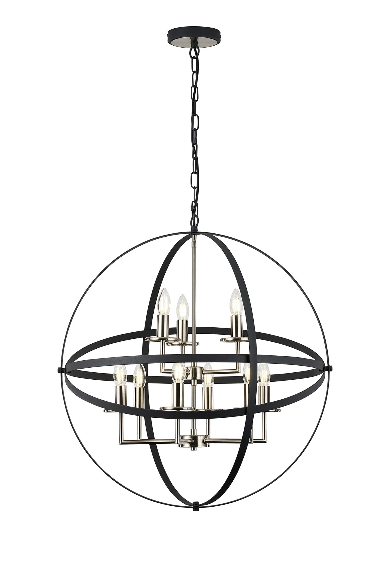 Alley Pendant Ceiling Light 3/6/9Lt - Anthracite & Satin Nickel/Black & Gold, IP20 - Image 7