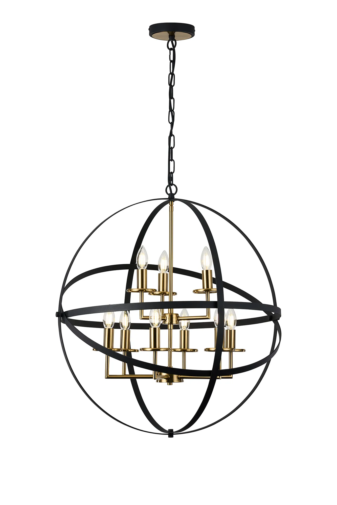 Alley Pendant Ceiling Light 3/6/9Lt - Anthracite & Satin Nickel/Black & Gold, IP20 - Image 9