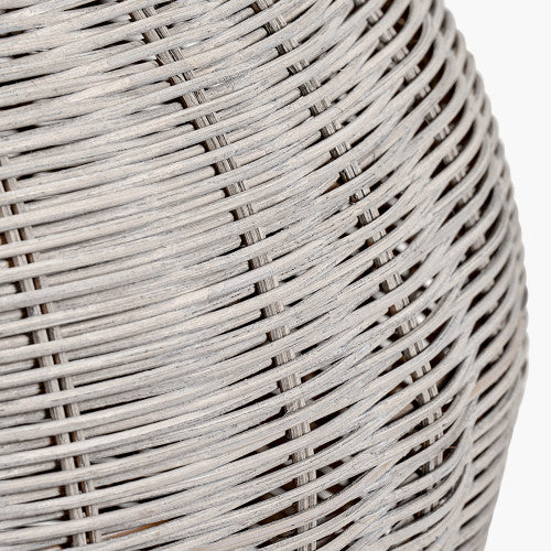 Allona Rattan Table Lamp- Grey/ Black Wash - Image 6