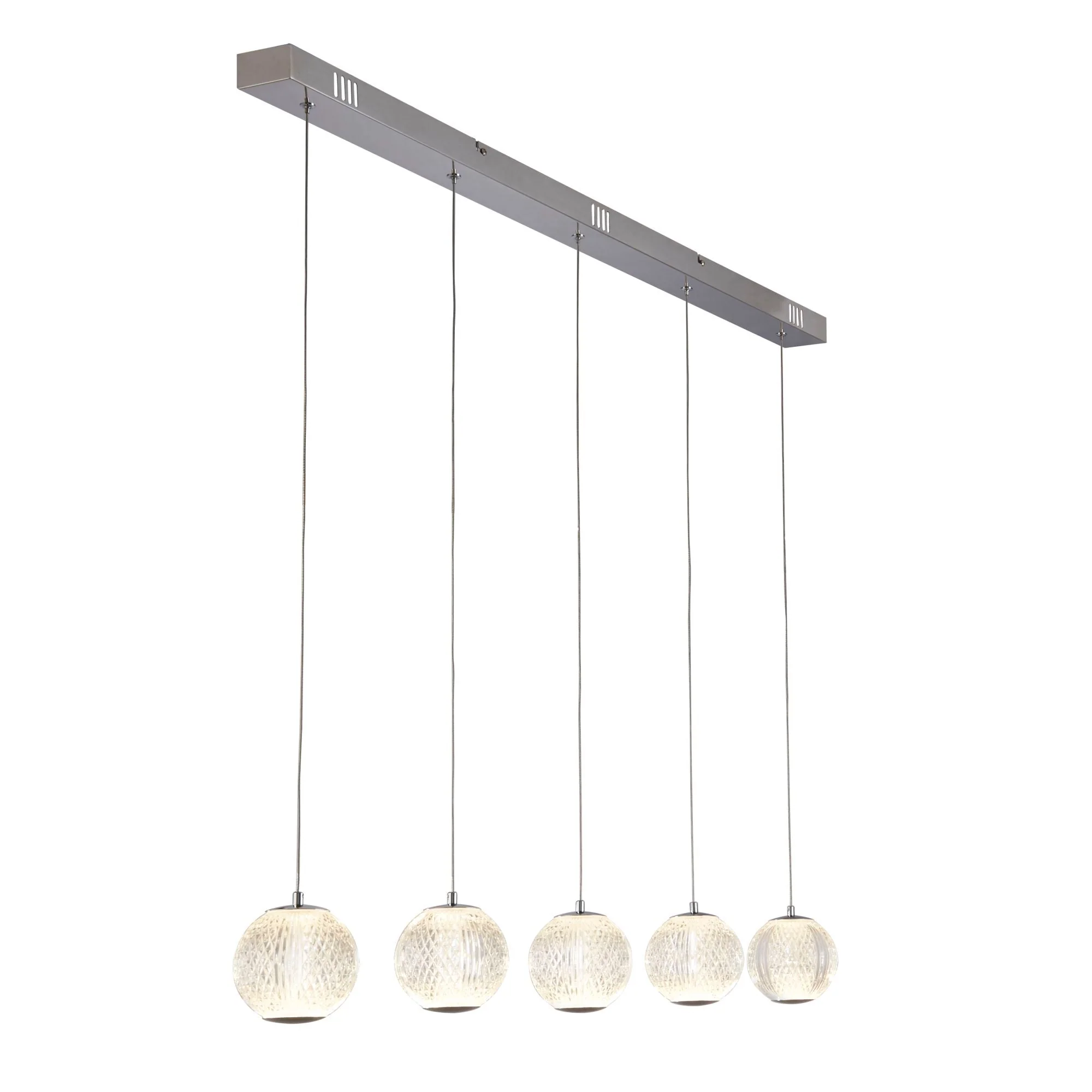 Allure  5-light Ceiling Bar Pendant - Chrome/ Satin Brass Finishes - Image 3
