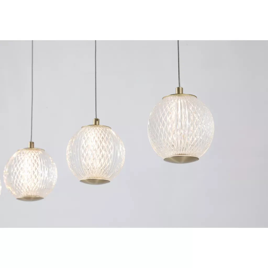 Allure  5-light Ceiling Bar Pendant - Chrome/ Satin Brass Finishes - Image 7