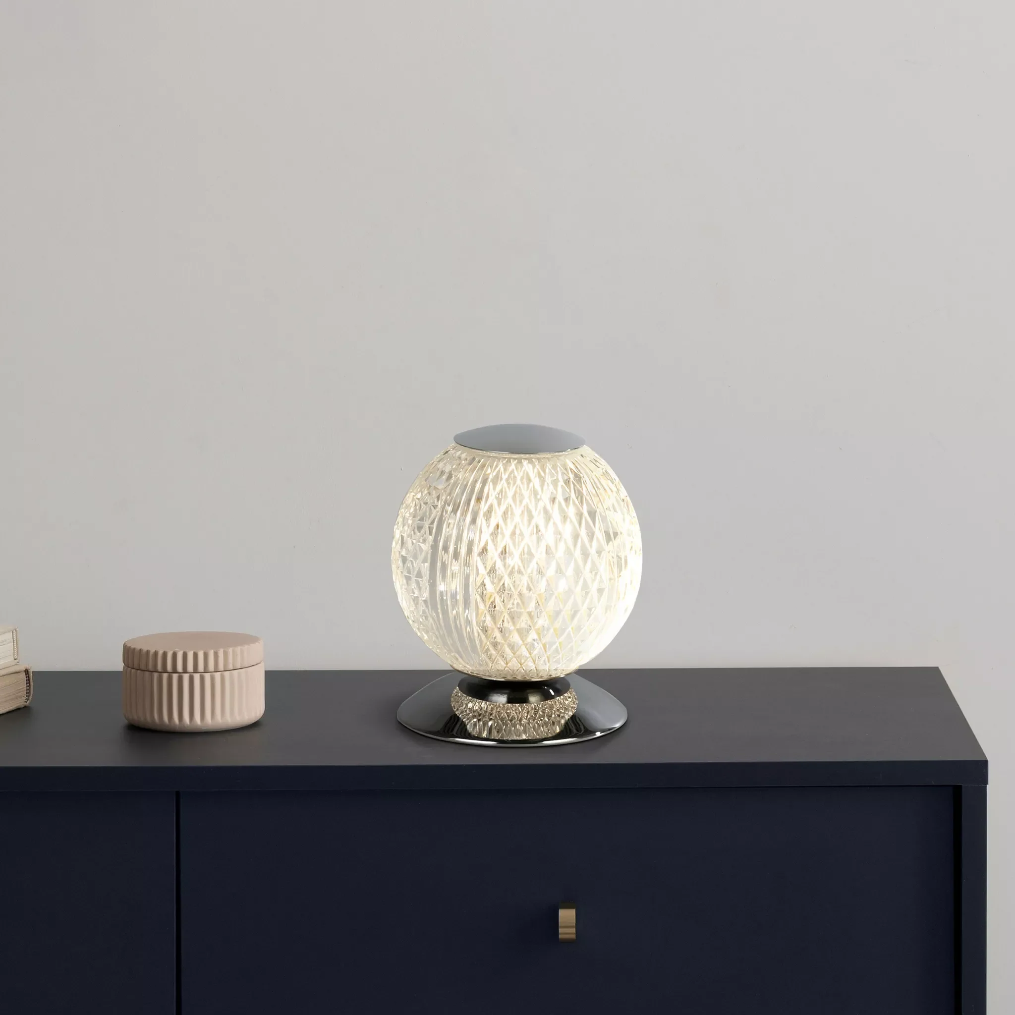 Allure Table Lamp- Chrome/ Brass & Clear Acrylic - Image 7
