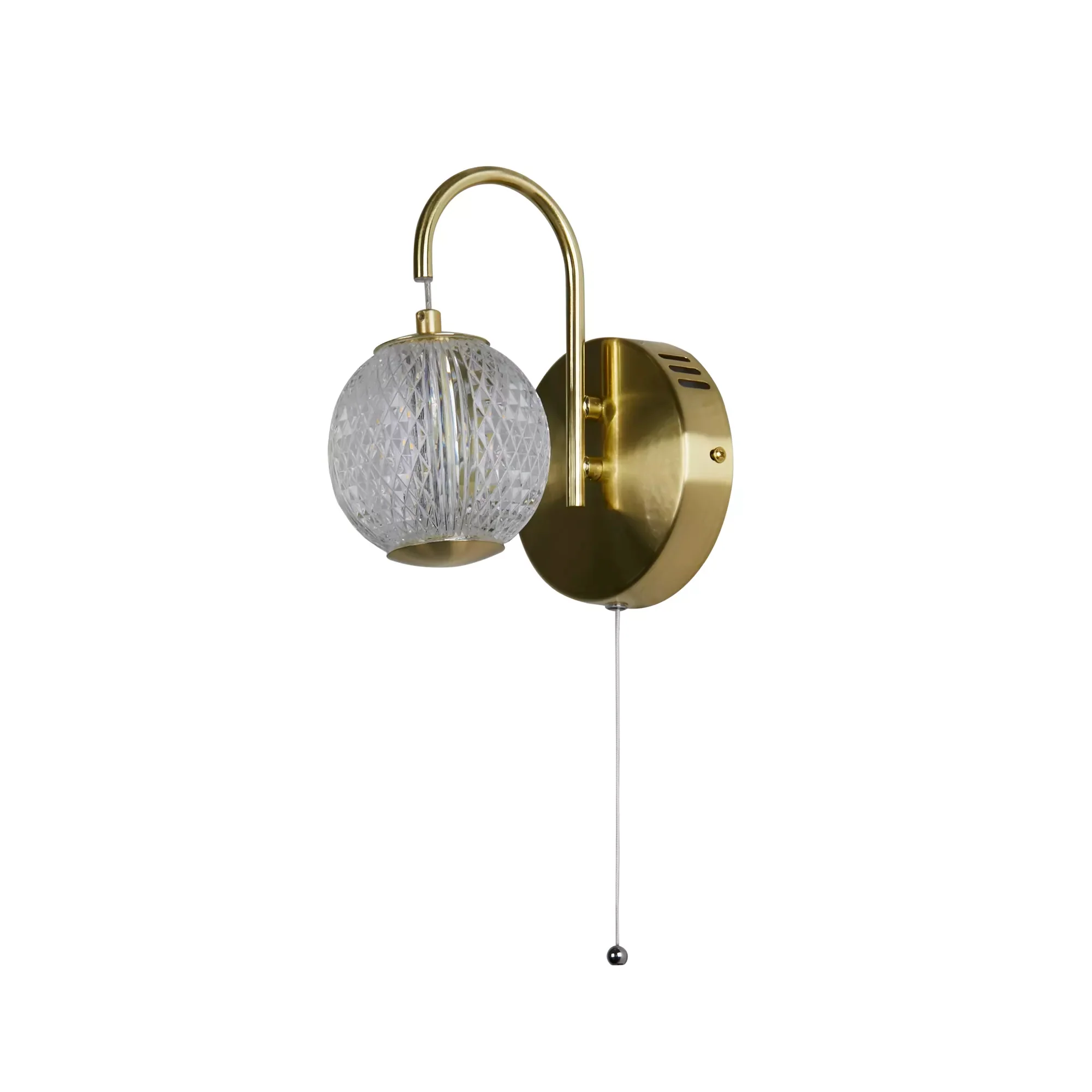 Allure Wall Light - Satin Brass Metal & Clear Acrylic - Image 4
